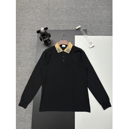 Burberry Long-Sleeved Polo Shirts for Men in 222727