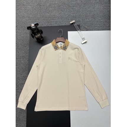 Burberry Long-Sleeved Polo Shirts for Men in 222728