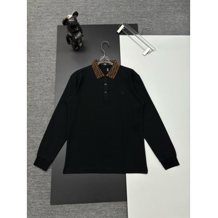 Fendi Long-Sleeved Polo Shirts for Men in 222916