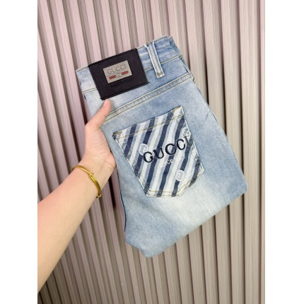 Cheap Gucci Jeans for Men in 225987, $65 USD- [IB225987] - Replica Gucci Jeans for Men