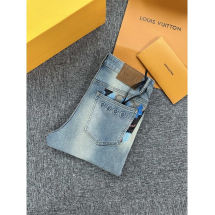 Cheap Gucci Jeans for Men in 227652, $140 USD- [IB227652] - Replica Gucci Jeans for Men