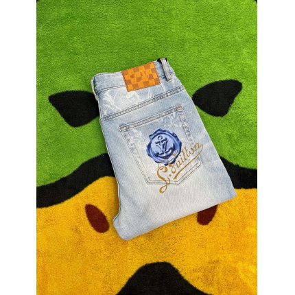 Cheap Louis Vuitton Jeans for Men in 227657, $125 USD- [IB227657] - Replica Louis Vuitton Jeans for Men