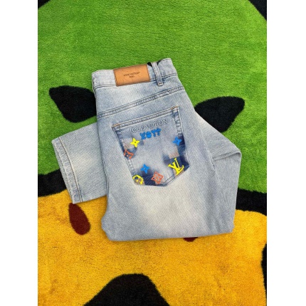 Cheap Louis Vuitton Jeans for Men in 227660, $140 USD- [IB227660] - Replica Louis Vuitton Jeans for Men