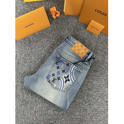 Cheap Louis Vuitton Jeans for Men in 227671, $140 USD- [IB227671] - Replica Louis Vuitton Jeans for Men