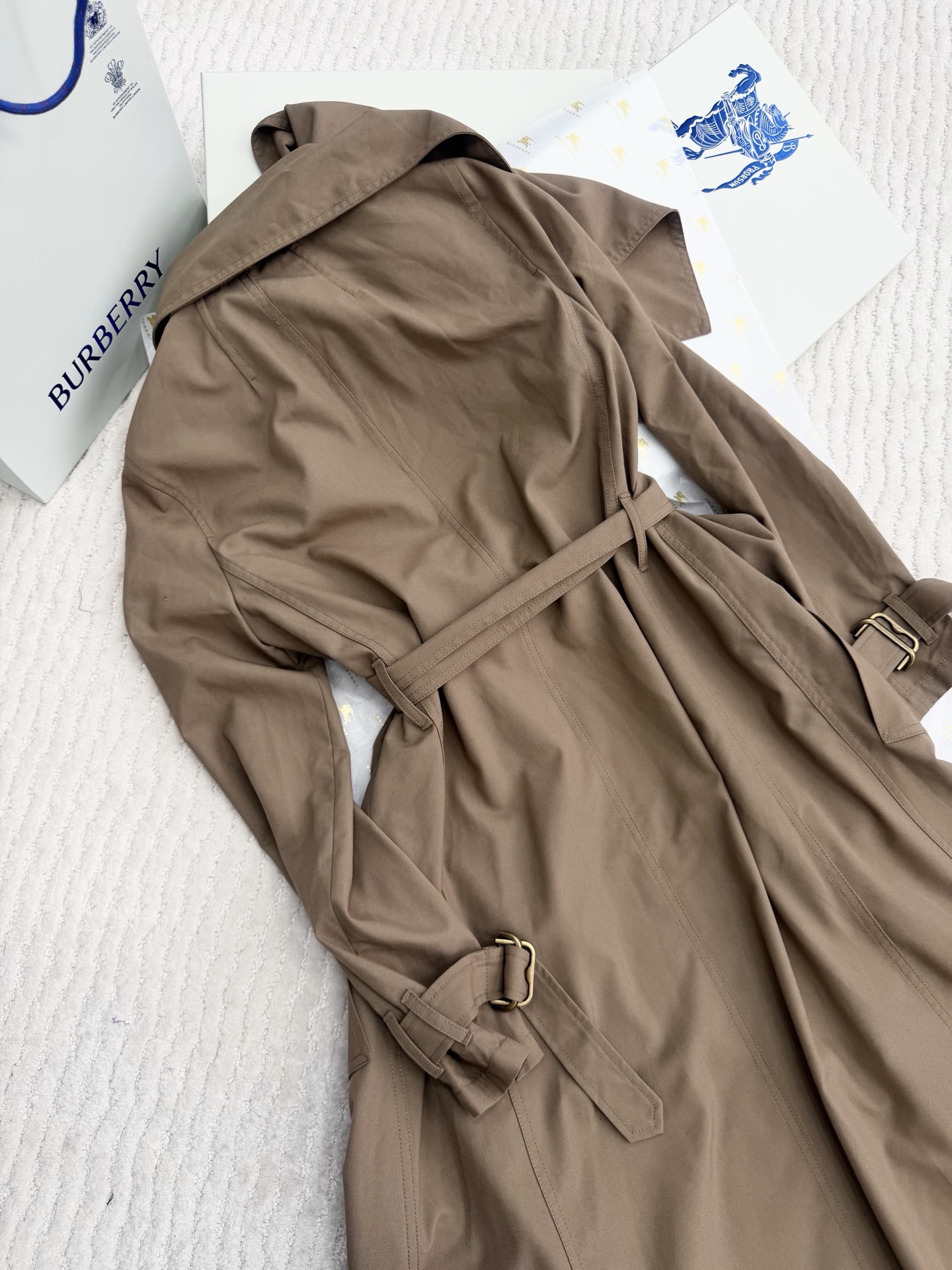 Cheap Burberry Trench Coats For Women in 220728, $200 USD- [IB220728] - Replica Burberry Trench Coats For Women