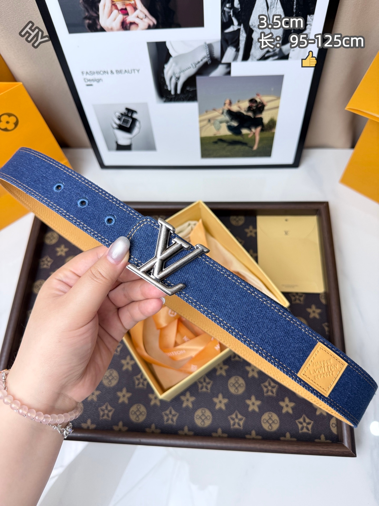 Cheap Louis Vuitton AAA Belts in 220839, $60 USD- [IB220839] - Replica Louis Vuitton AAA Belts