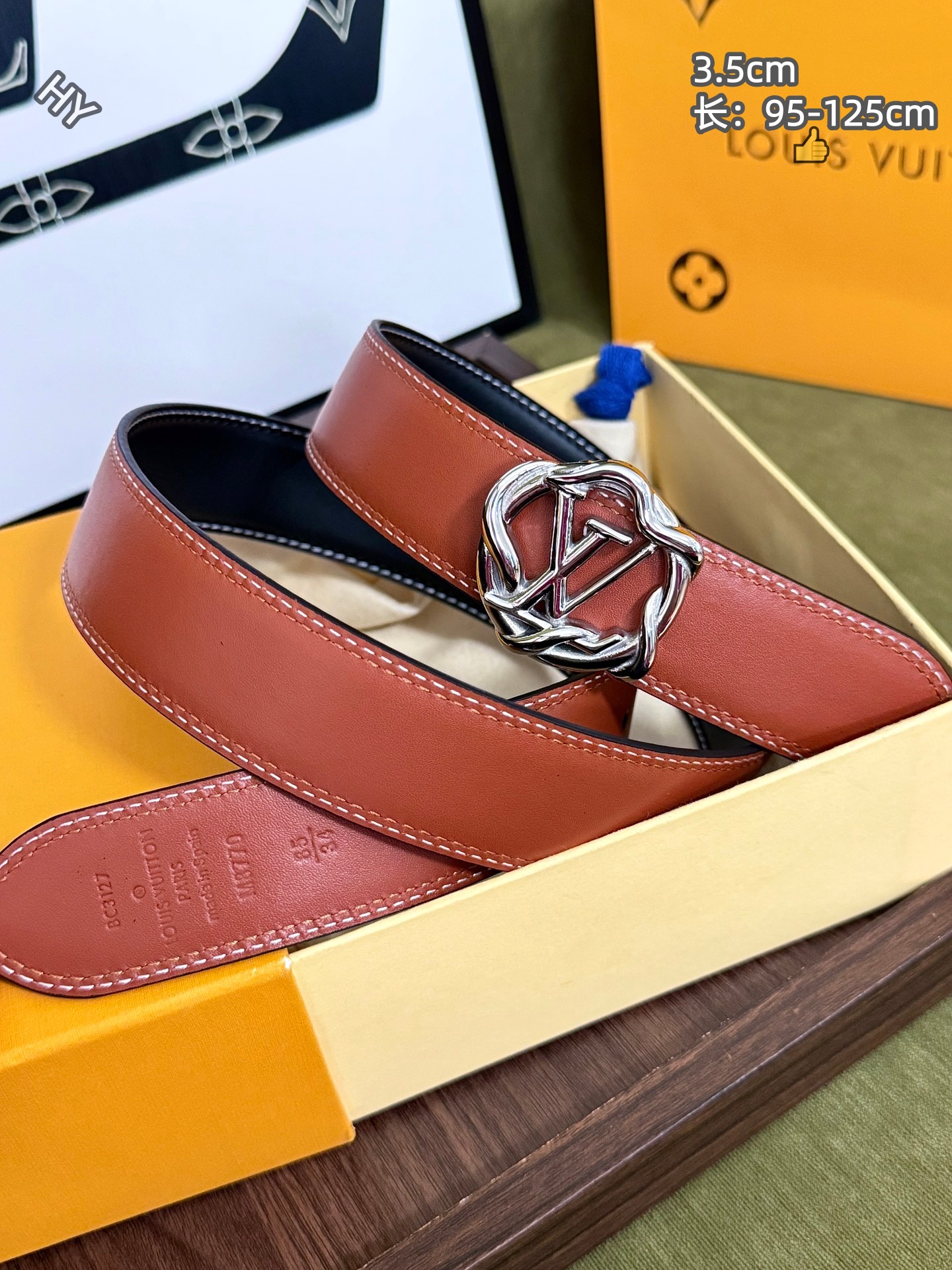 Cheap Louis Vuitton AAA Belts in 220843, $60 USD- [IB220843] - Replica Louis Vuitton AAA Belts