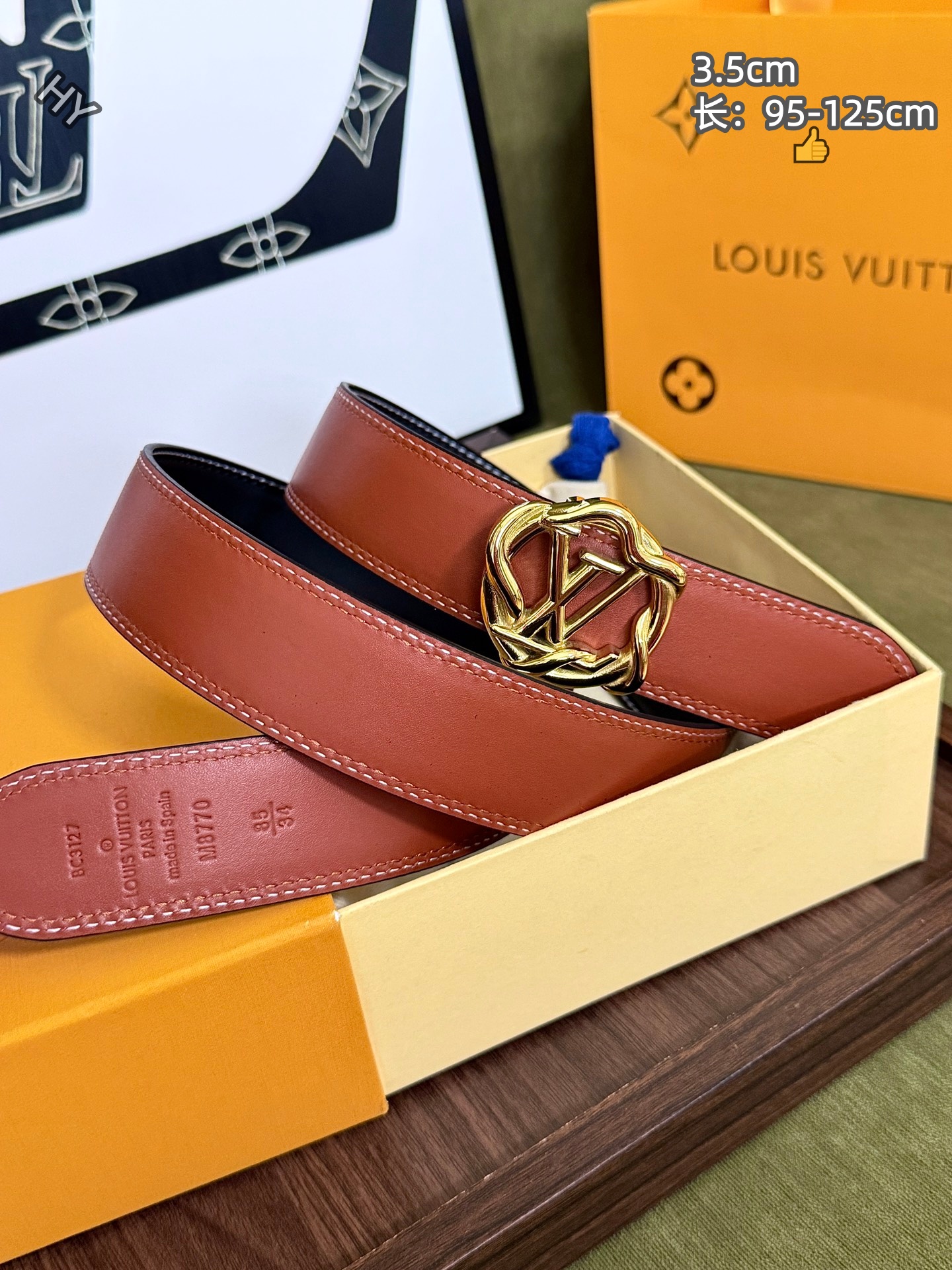 Cheap Louis Vuitton AAA Belts in 220844, $60 USD- [IB220844] - Replica Louis Vuitton AAA Belts