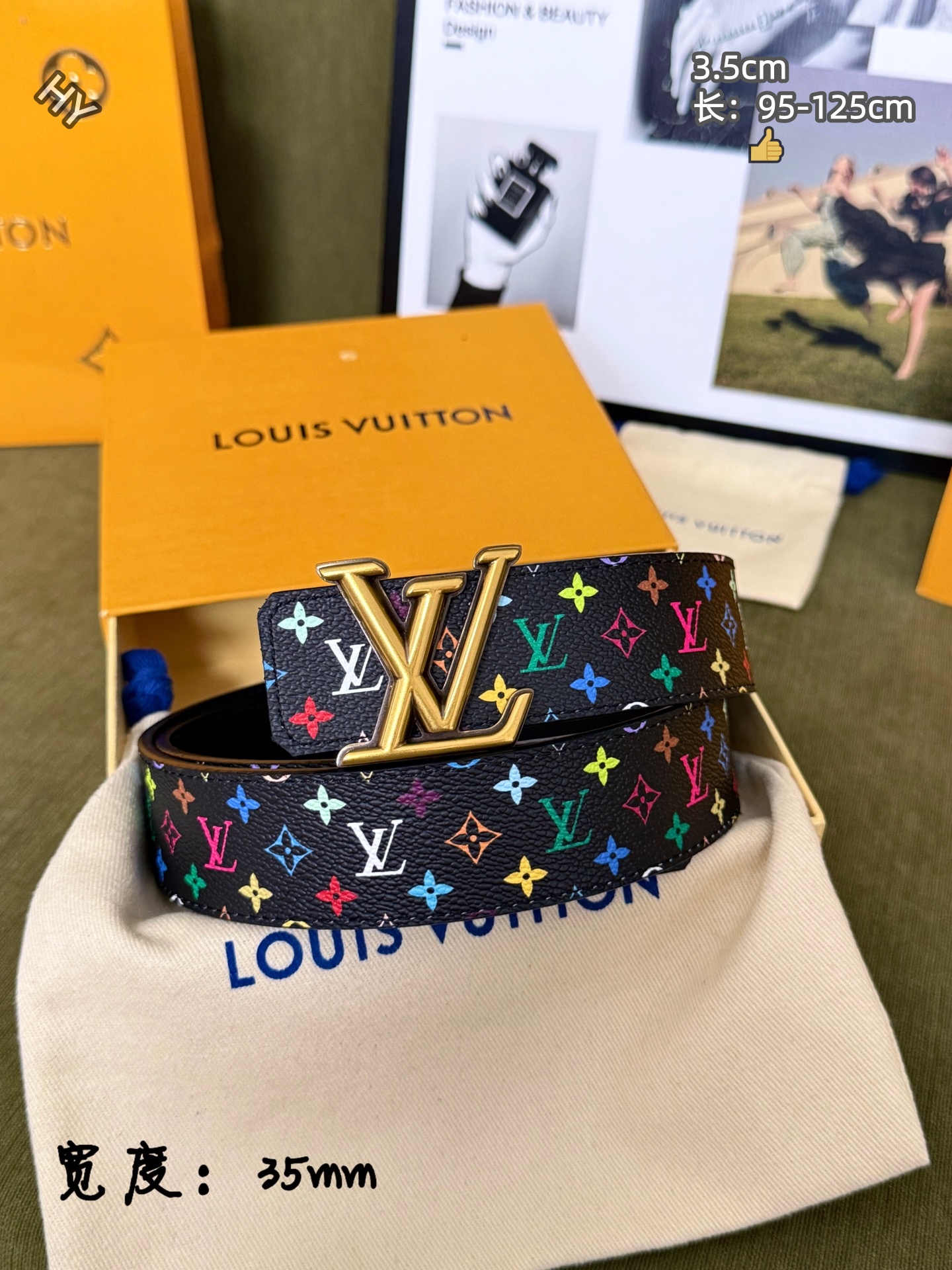 Cheap Louis Vuitton AAA Belts in 220875, $60 USD- [IB220875] - Replica Louis Vuitton AAA Belts