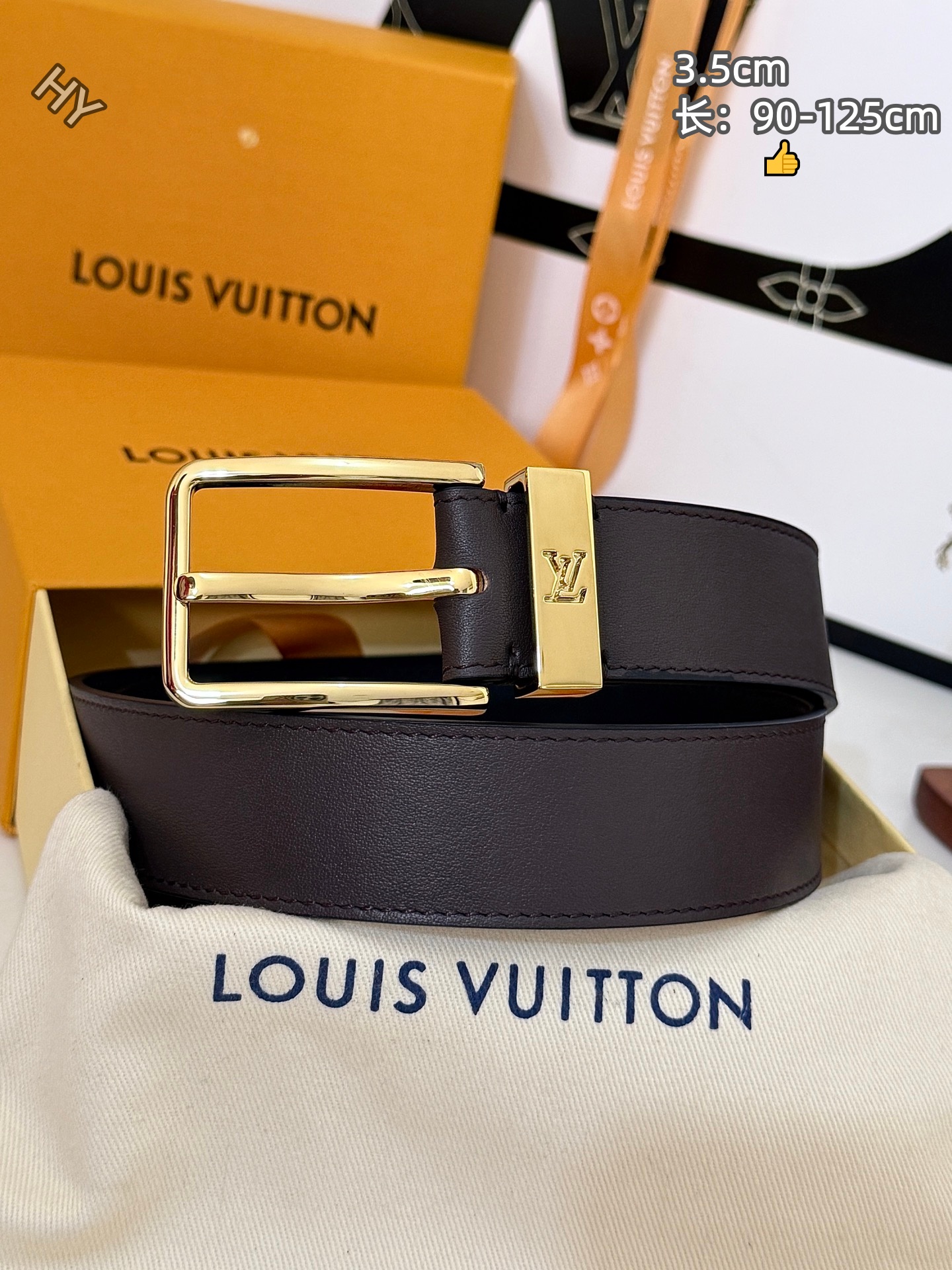 Cheap Louis Vuitton AAA Belts in 220883, $60 USD- [IB220883] - Replica Louis Vuitton AAA Belts