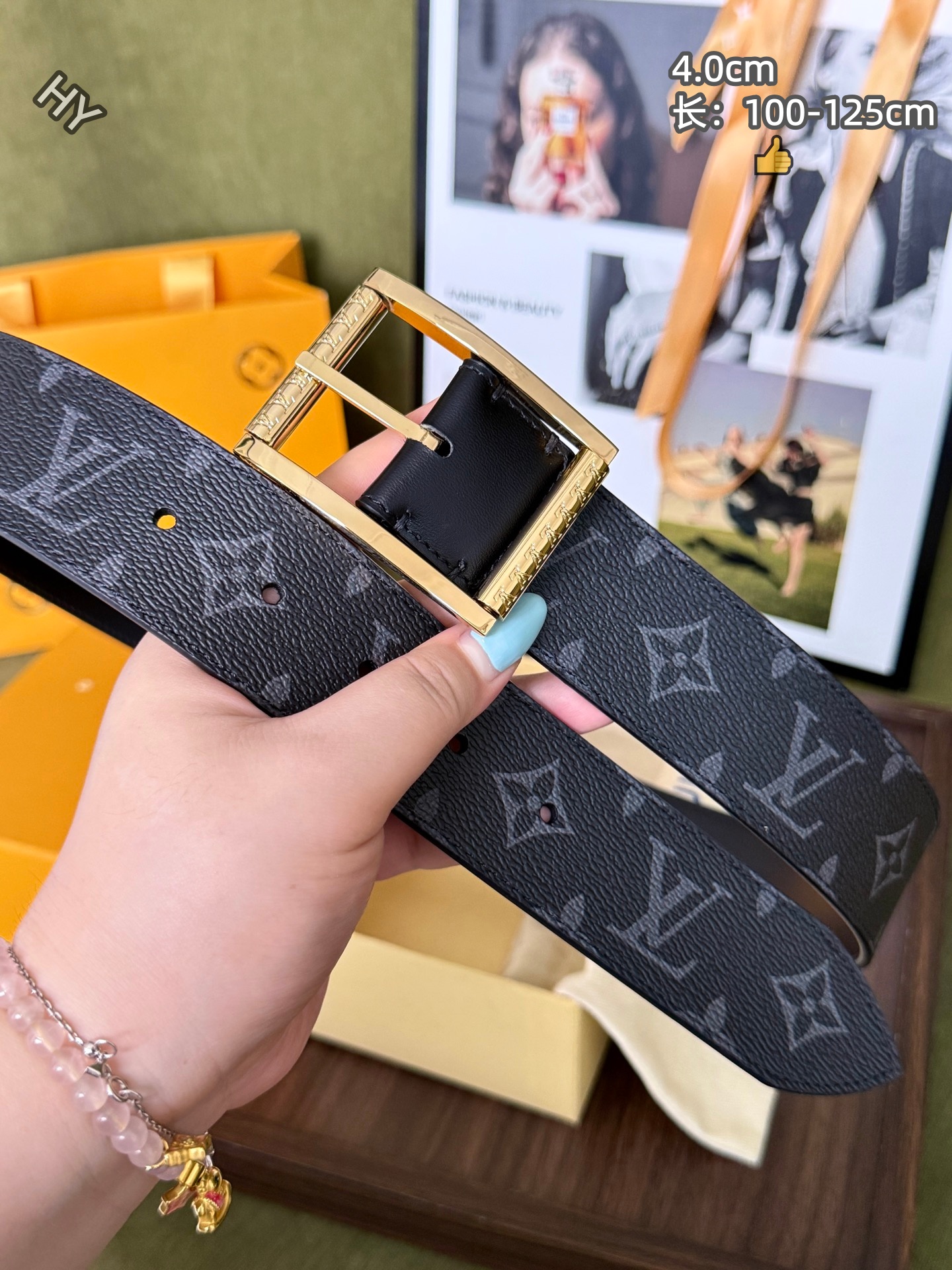 Cheap Louis Vuitton AAA Belts in 220965, $60 USD- [IB220965] - Replica Louis Vuitton AAA Belts