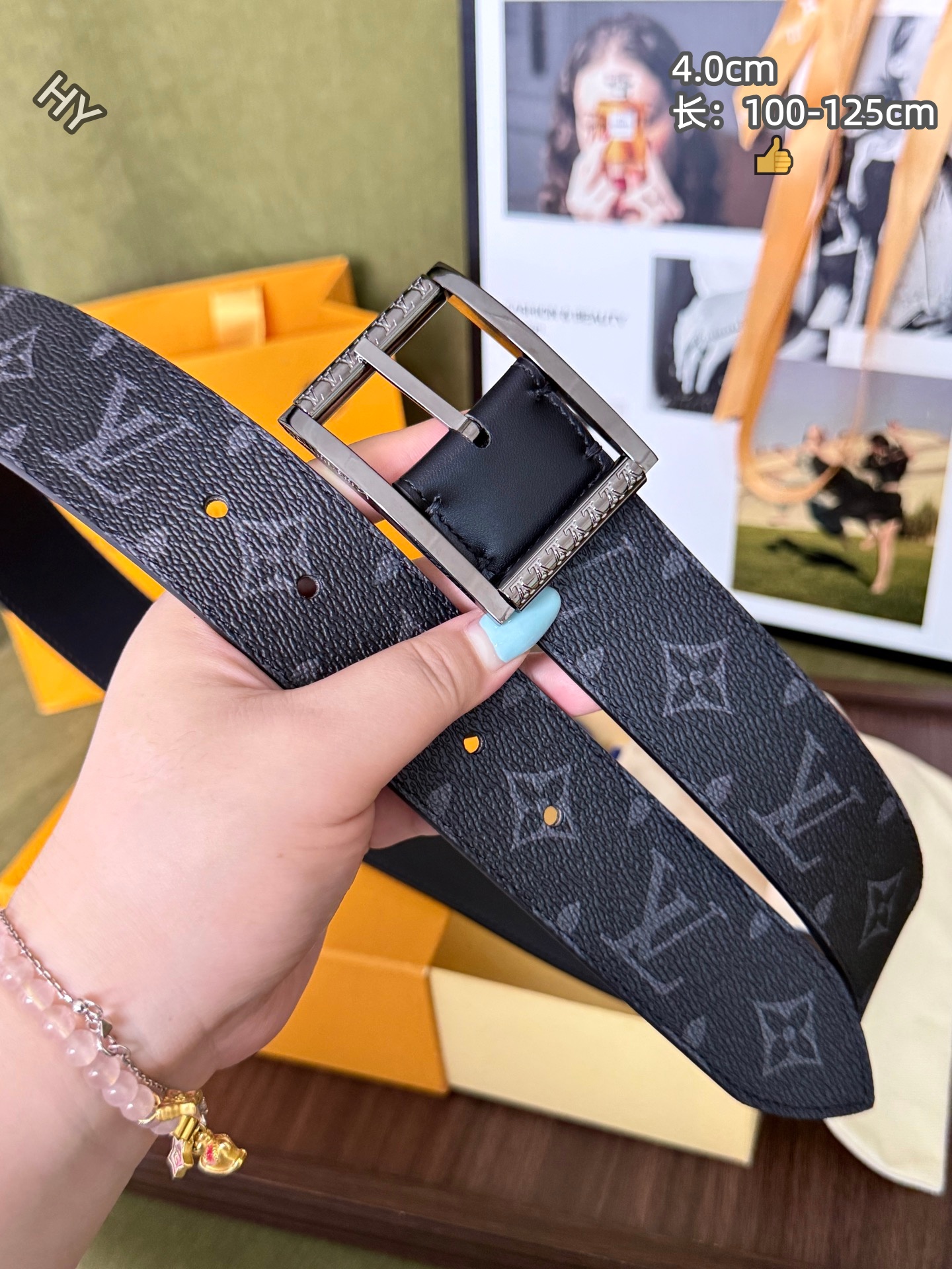 Cheap Louis Vuitton AAA Belts in 220966, $60 USD- [IB220966] - Replica Louis Vuitton AAA Belts