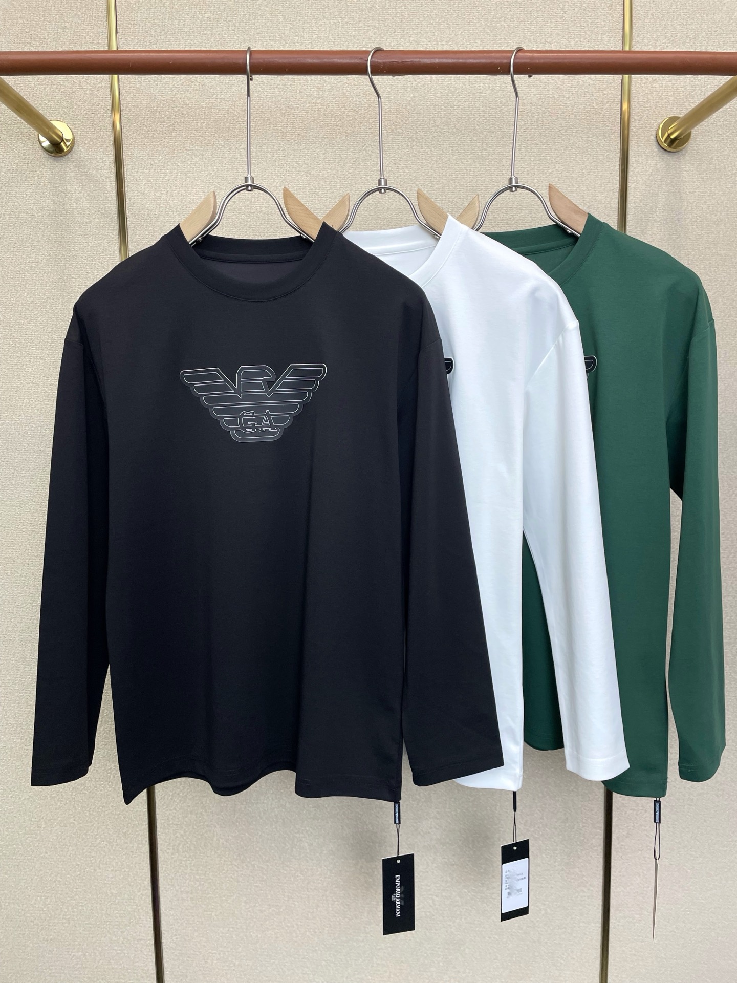 Cheap Armani Long-Sleeved T-Shirts for Men in 221144, $45 USD- [IB221144] - Replica Armani Long-Sleeved T-Shirts for Men