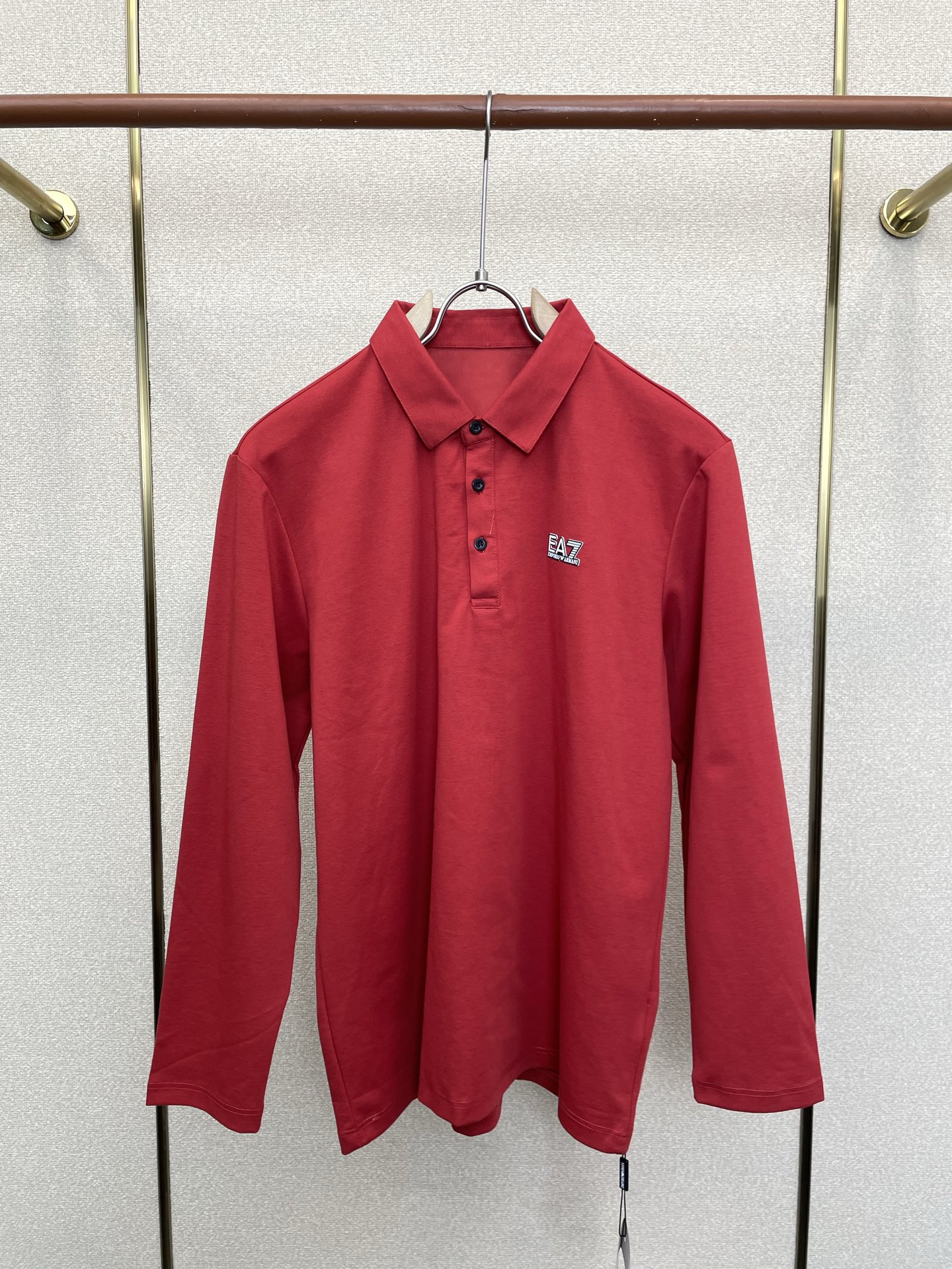 Cheap Armani Long-Sleeved Polo T-Shirts for Men in 221145, $45 USD- [IB221145] - Replica Armani Long-Sleeved Polo T-Shirts for Men