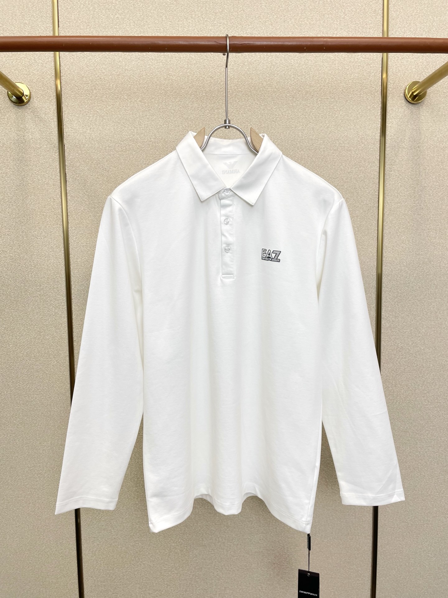 Cheap Armani Long-Sleeved Polo T-Shirts for Men in 221145, $45 USD- [IB221145] - Replica Armani Long-Sleeved Polo T-Shirts for Men