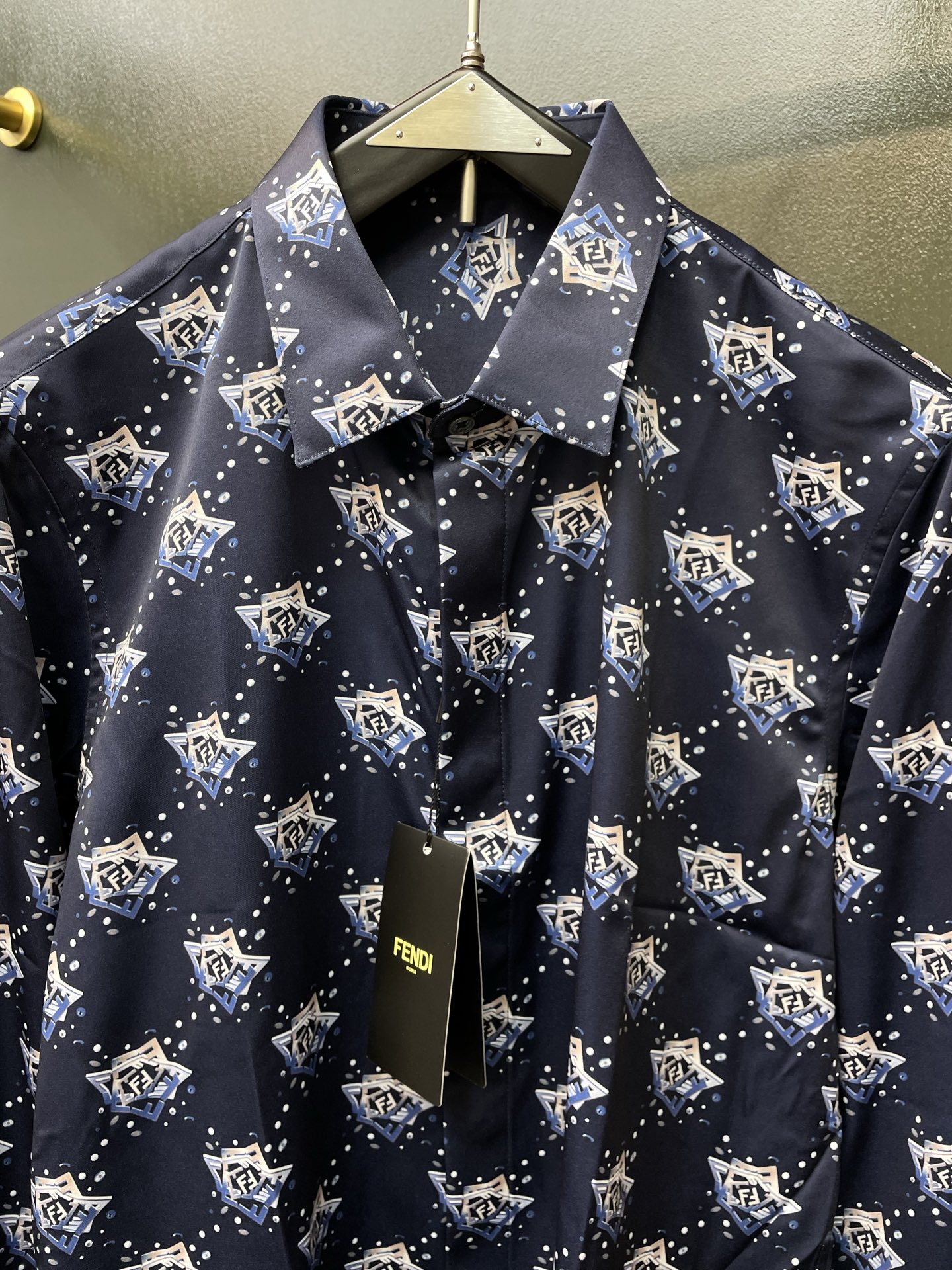 Cheap Fendi Long-Sleeved Polo Shirts for Men in 221201, $65 USD- [IB221201] - Replica Fendi Long-Sleeved Polo Shirts for Men