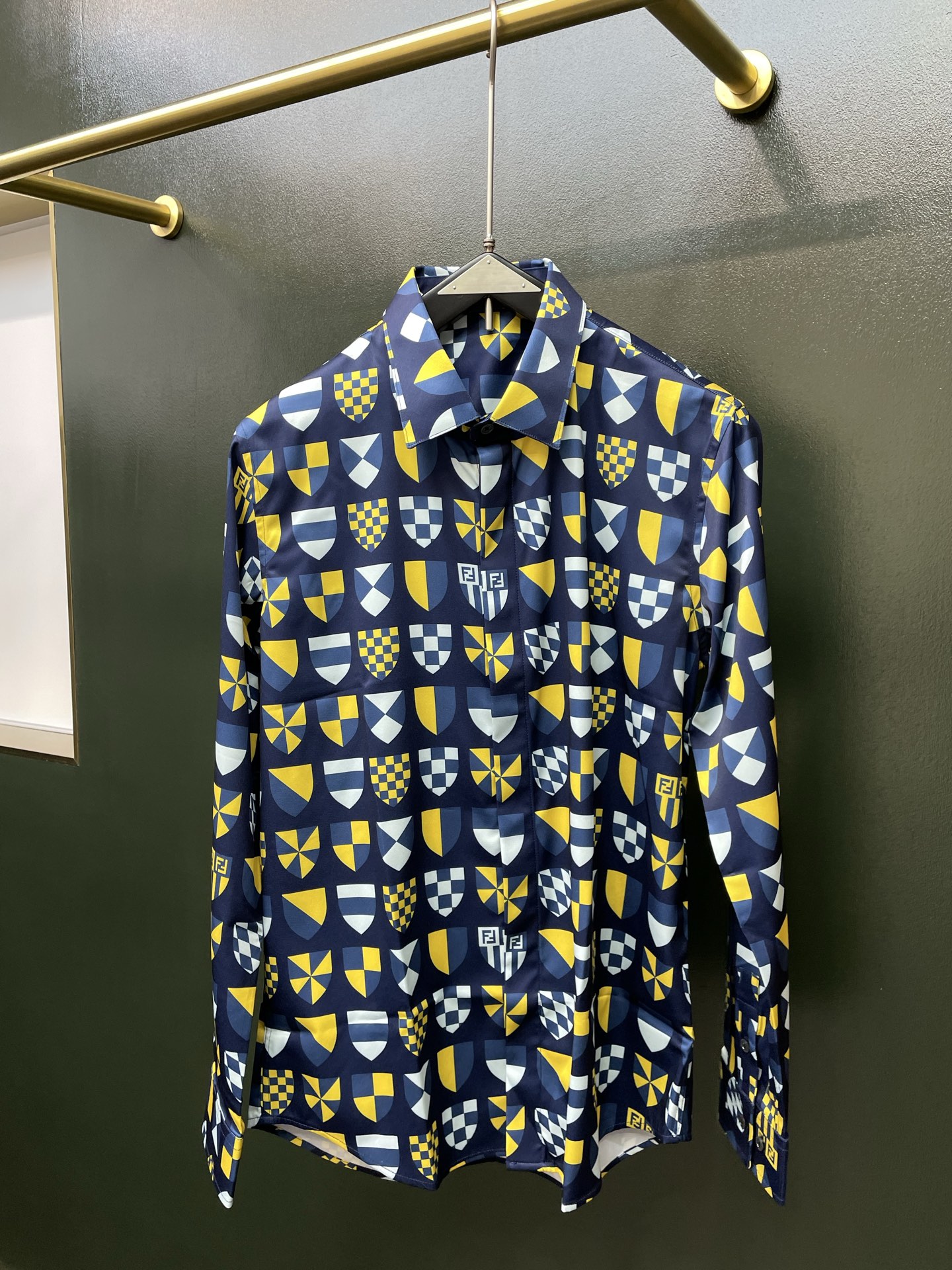 Cheap Fendi Long-Sleeved Polo Shirts for Men in 221202, $65 USD- [IB221202] - Replica Fendi Long-Sleeved Polo Shirts for Men
