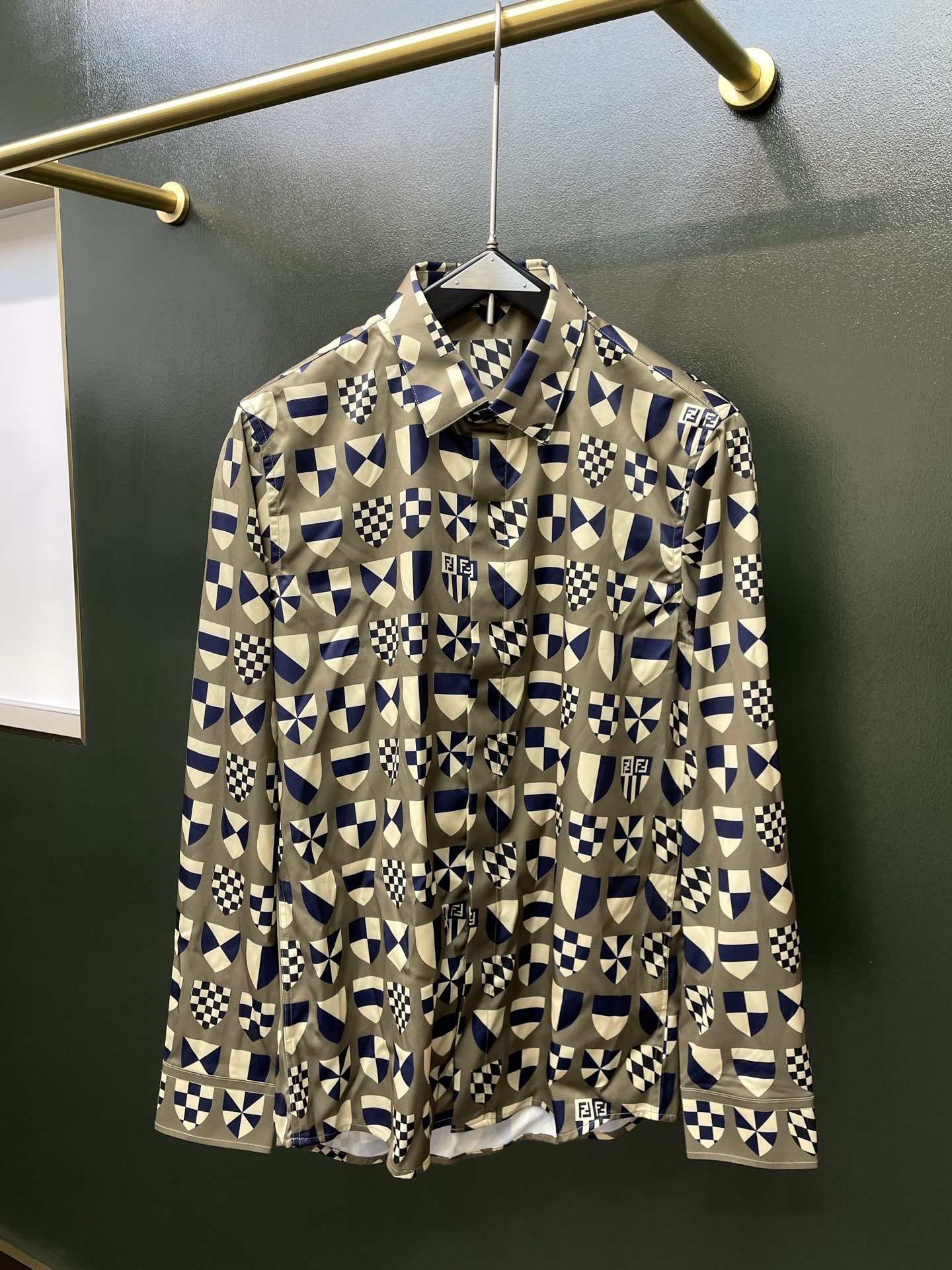 Cheap Fendi Long-Sleeved Polo Shirts for Men in 221203, $65 USD- [IB221203] - Replica Fendi Long-Sleeved Polo Shirts for Men