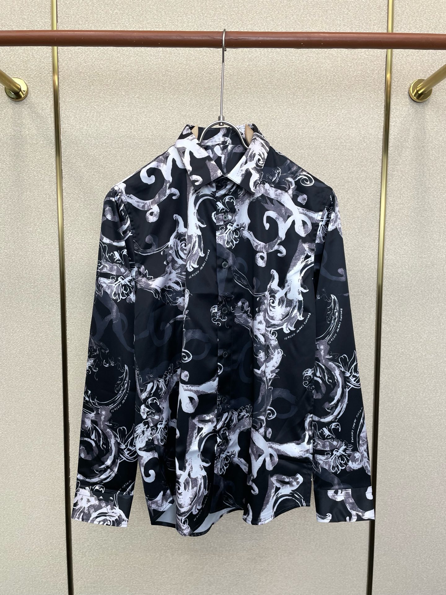 Cheap Versace Long-Sleeved Polo Shirts for Men in 221308, $65 USD- [IB221308] - Replica Versace Long-Sleeved Polo Shirts for Men
