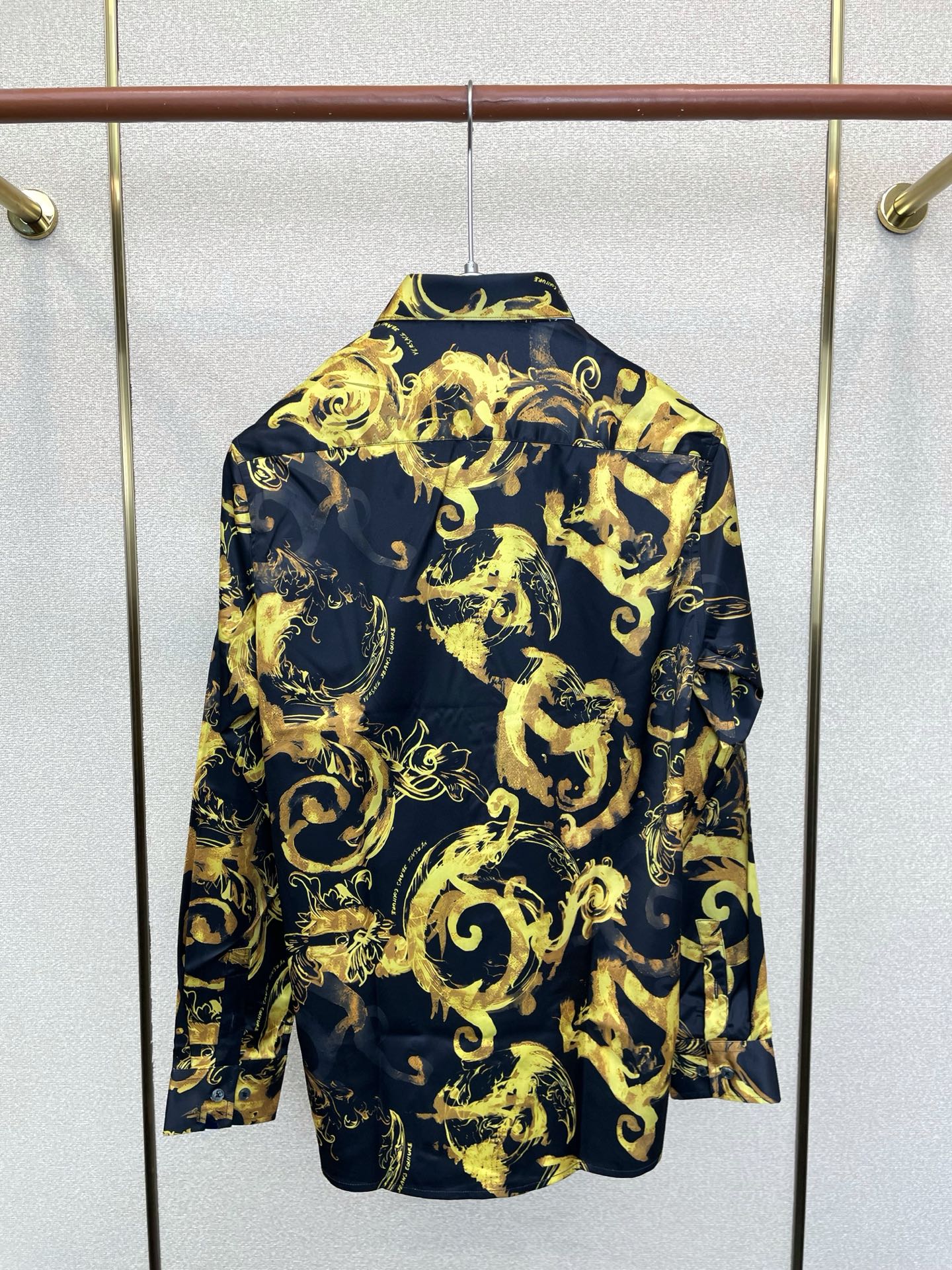 Cheap Versace Long-Sleeved Polo Shirts for Men in 221310, $65 USD- [IB221310] - Replica Versace Long-Sleeved Polo Shirts for Men