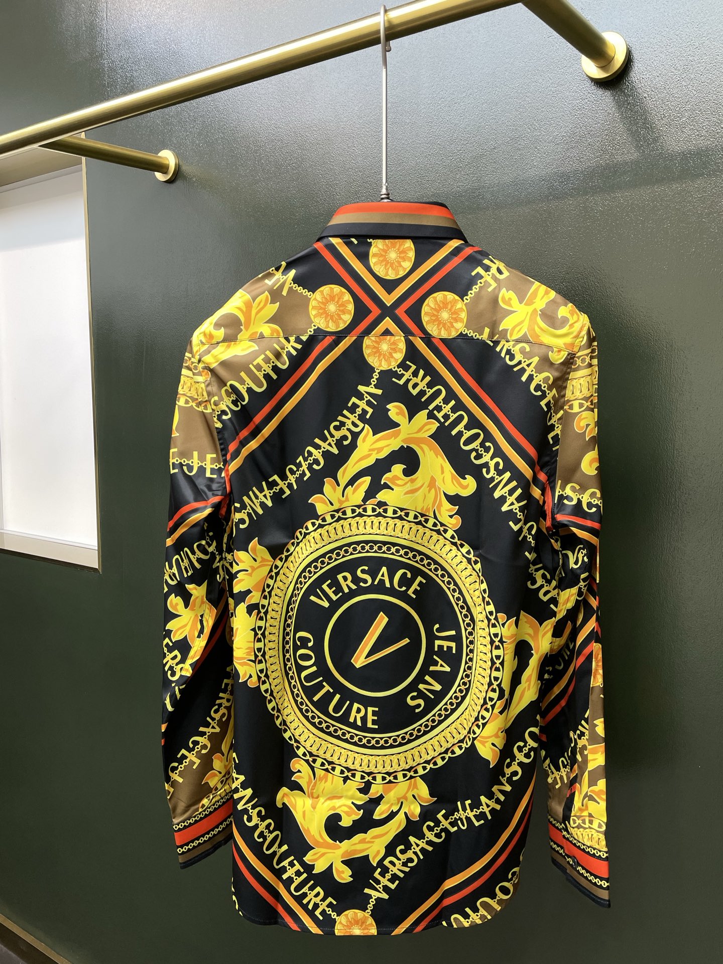 Cheap Versace Long-Sleeved Polo Shirts for Men in 221311, $65 USD- [IB221311] - Replica Versace Long-Sleeved Polo Shirts for Men