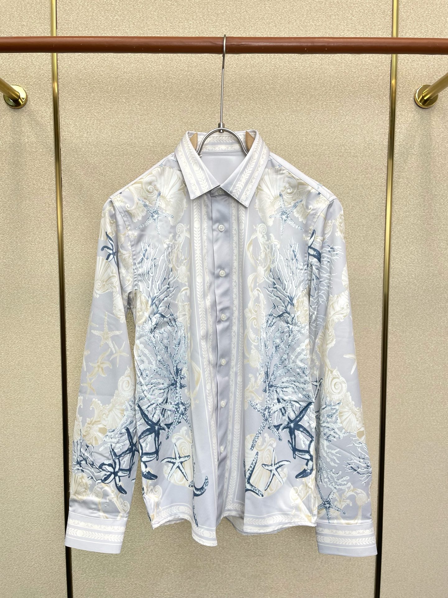 Cheap Versace Long-Sleeved Polo Shirts for Men in 221316, $65 USD- [IB221316] - Replica Versace Long-Sleeved Polo Shirts for Men