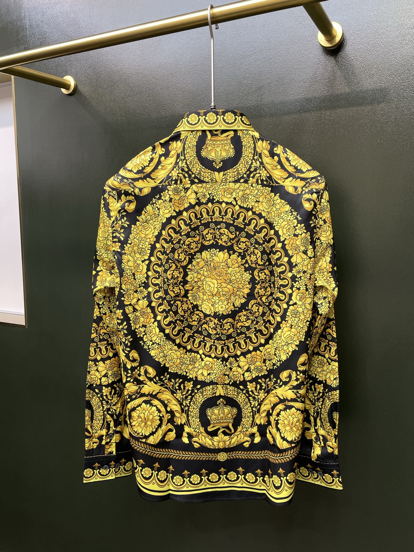 Cheap Versace Long-Sleeved Polo Shirts for Men in 221318, $65 USD- [IB221318] - Replica Versace Long-Sleeved Polo Shirts for Men