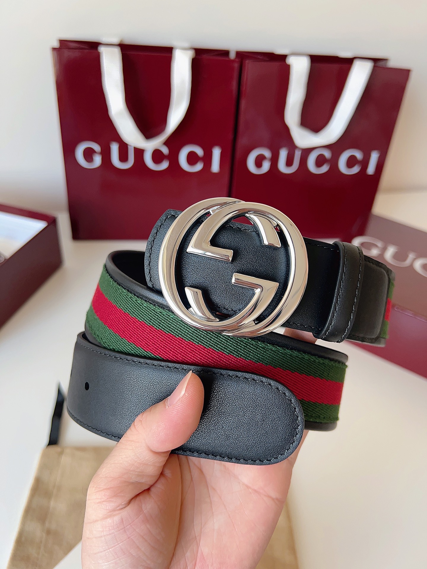 Cheap Gucci AAA Quality Belts in 221408, $55 USD- [IB221408] - Replica Gucci AAA Quality Belts