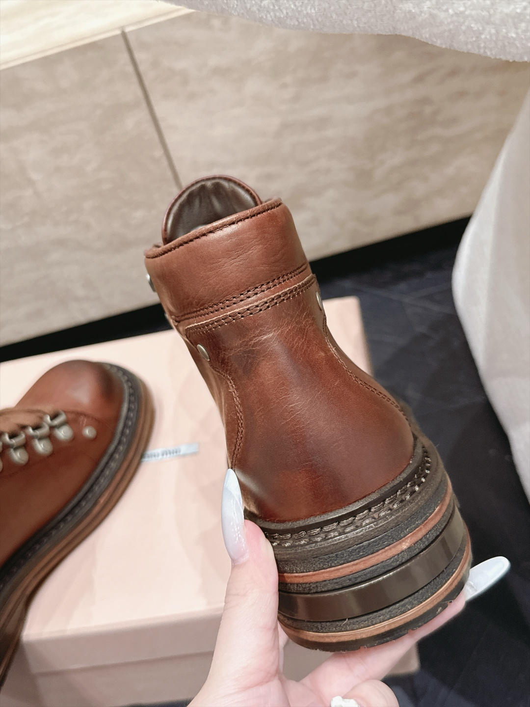 Cheap MiuMiu Boots For Women in 221594, $125 USD- [IB221594] - Replica MiuMiu Boots For Women