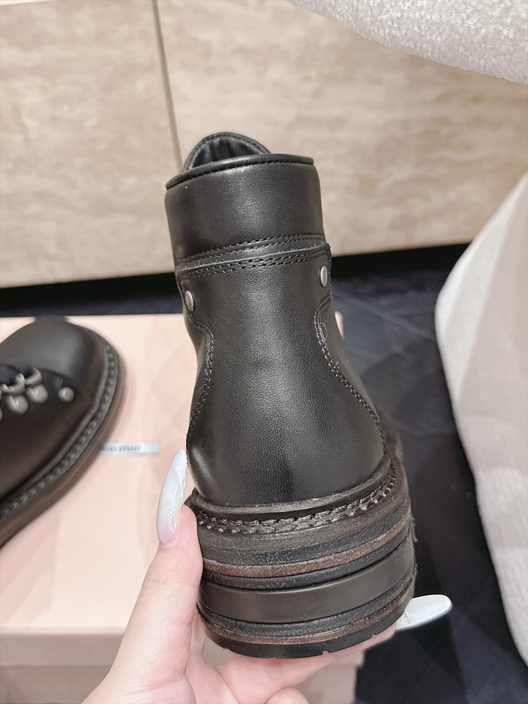 Cheap MiuMiu Boots For Women in 221595, $125 USD- [IB221595] - Replica MiuMiu Boots For Women