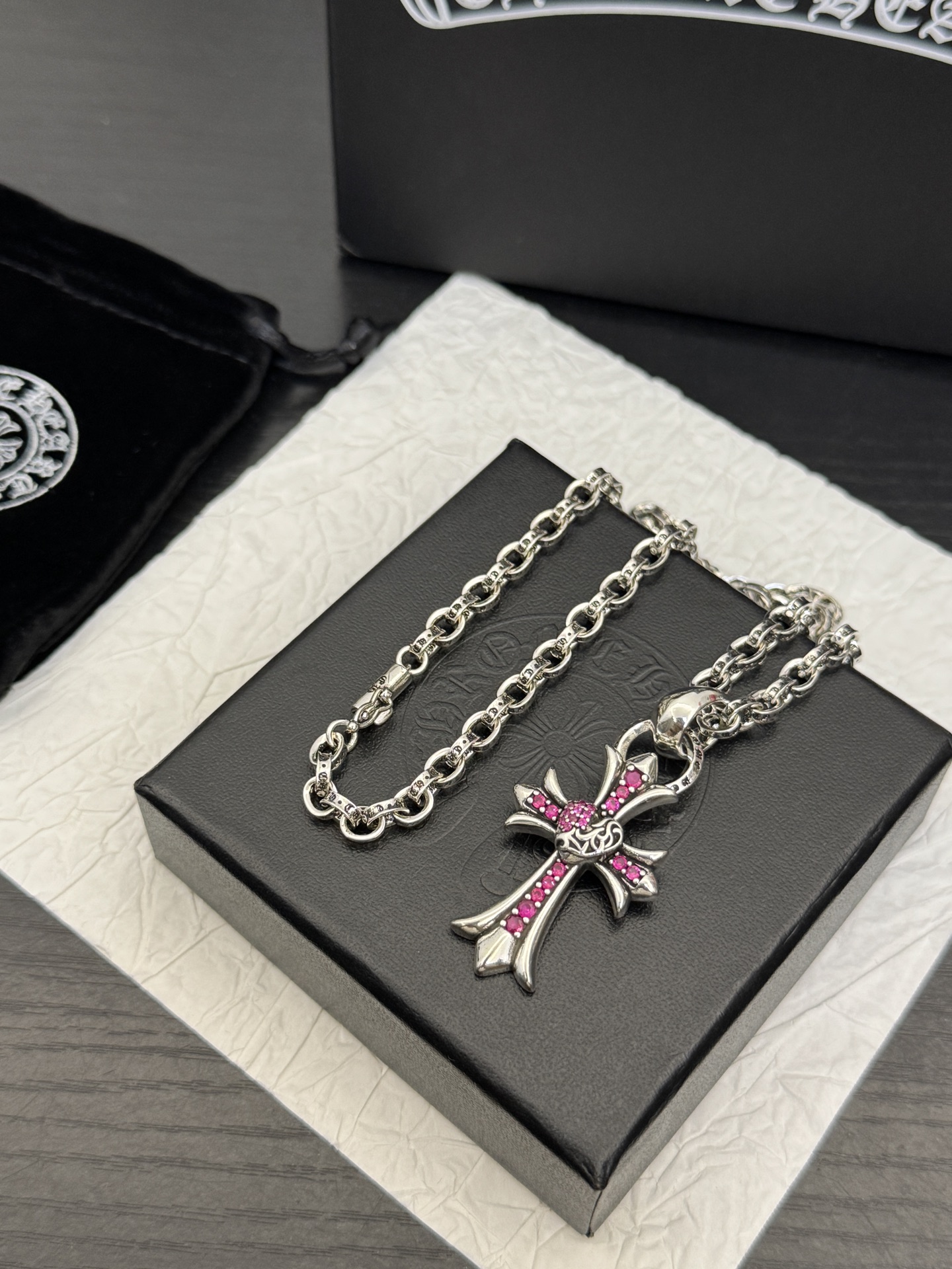 Cheap Chrome hearts Necklaces in 221917, $40 USD- [IB221917] - Replica Chrome hearts Necklaces