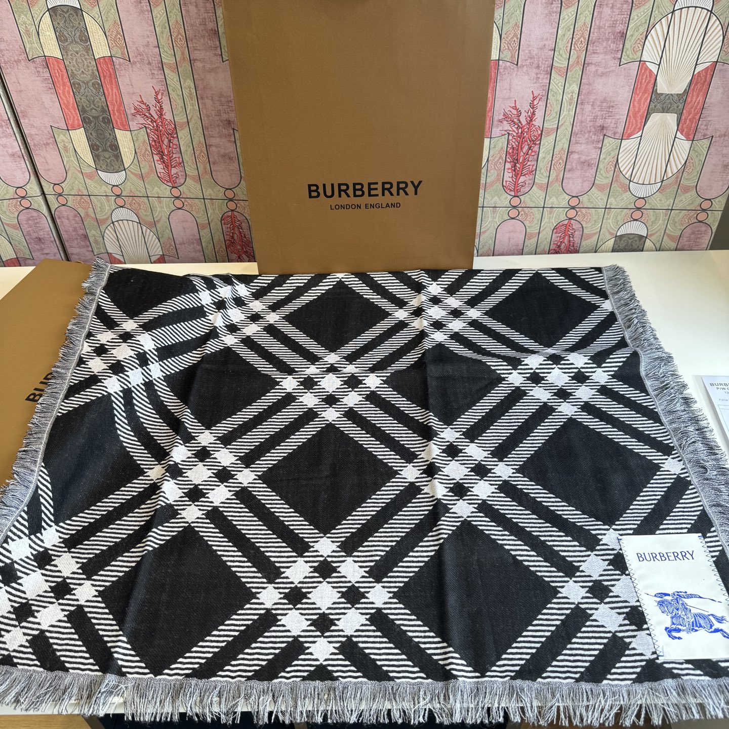 Cheap Burberry Cashmere Scarf in 222173, $55 USD- [IB222173] - Replica Burberry Cashmere Scarf