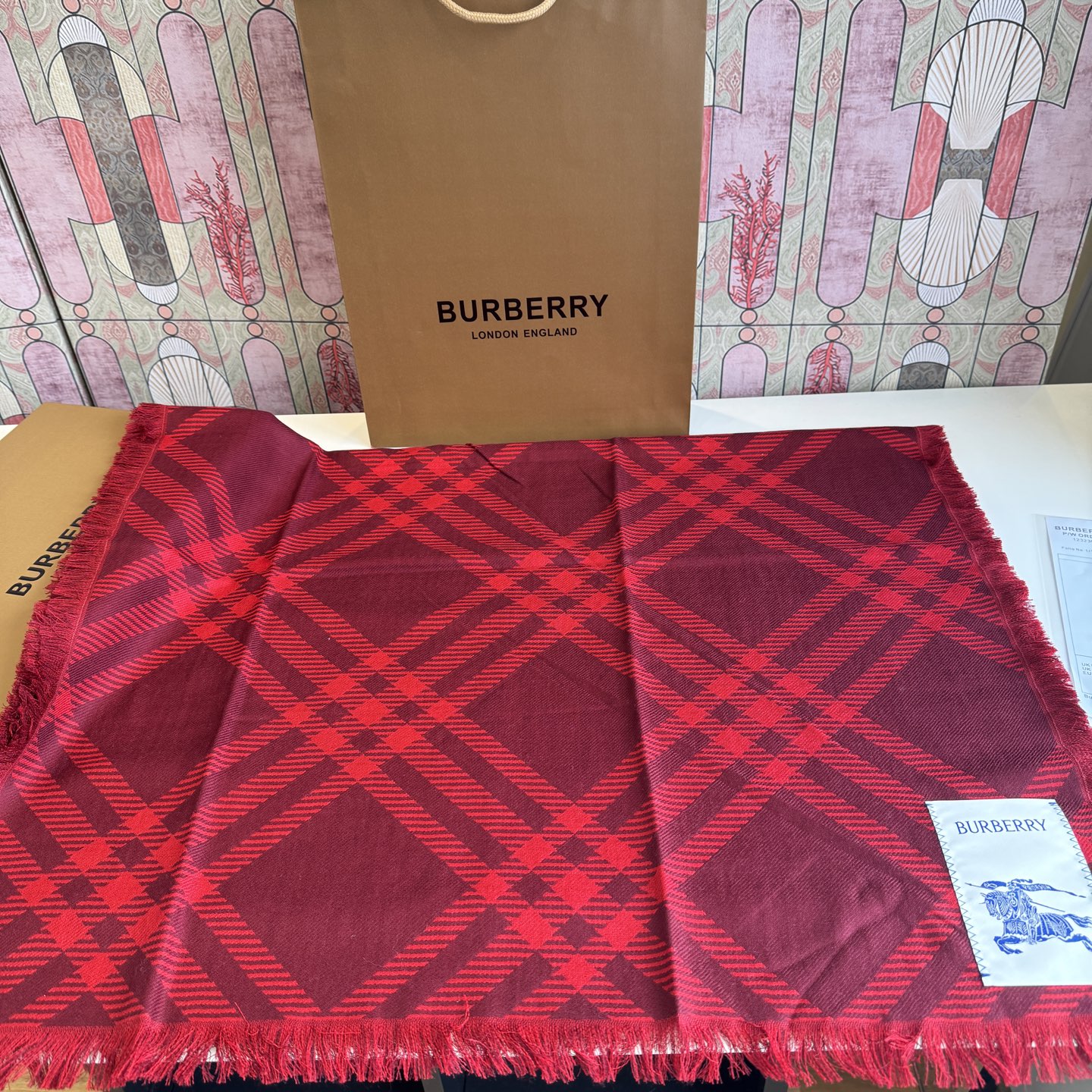 Cheap Burberry Cashmere Scarf in 222174, $55 USD- [IB222174] - Replica Burberry Cashmere Scarf
