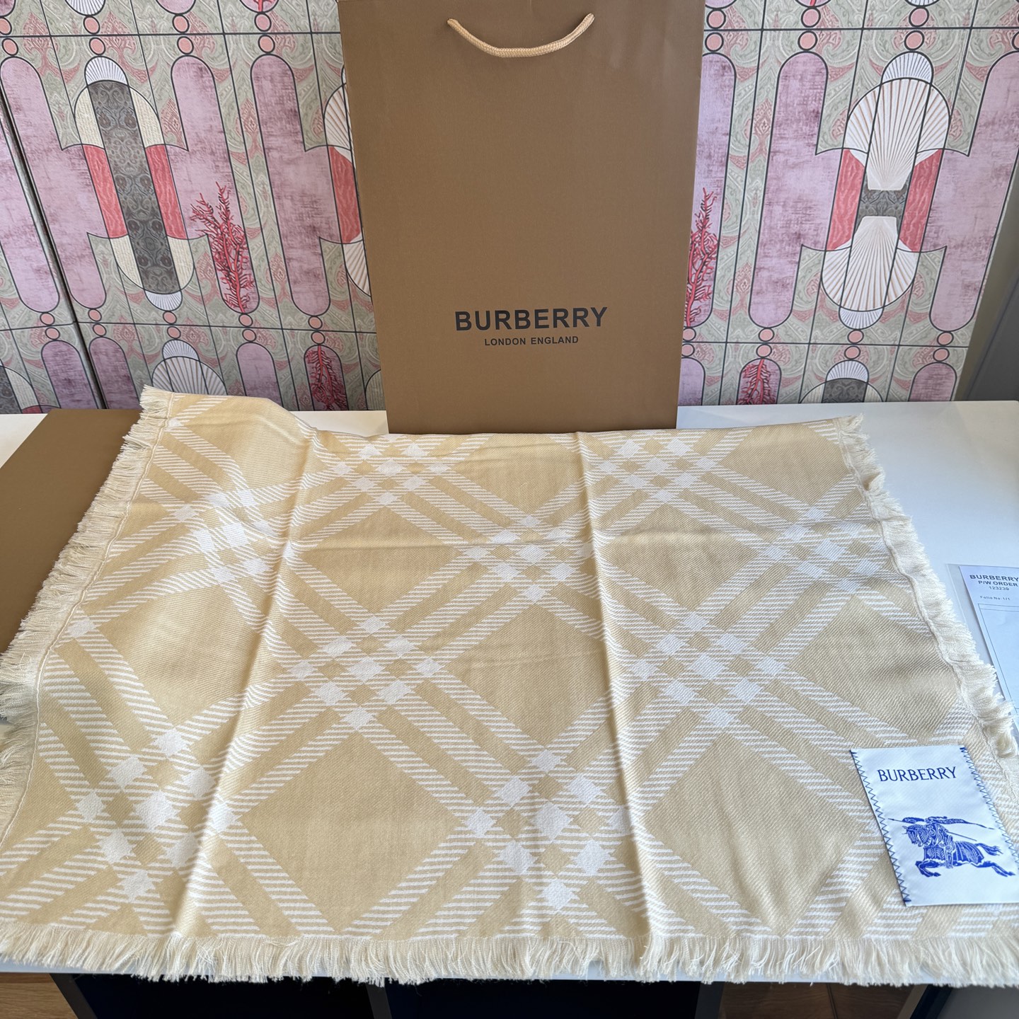 Cheap Burberry Cashmere Scarf in 222176, $55 USD- [IB222176] - Replica Burberry Cashmere Scarf
