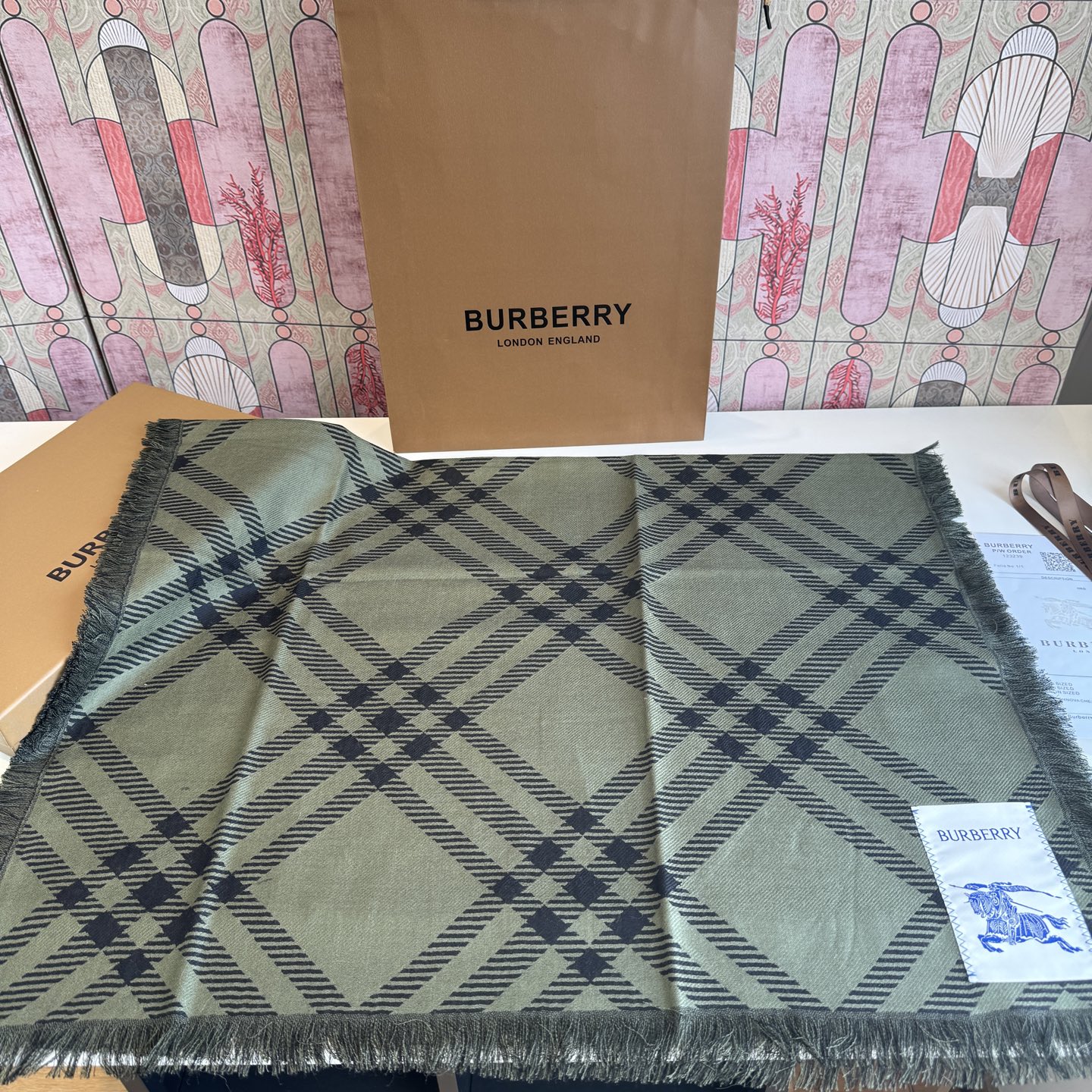 Cheap Burberry Cashmere Scarf in 222177, $55 USD- [IB222177] - Replica Burberry Cashmere Scarf