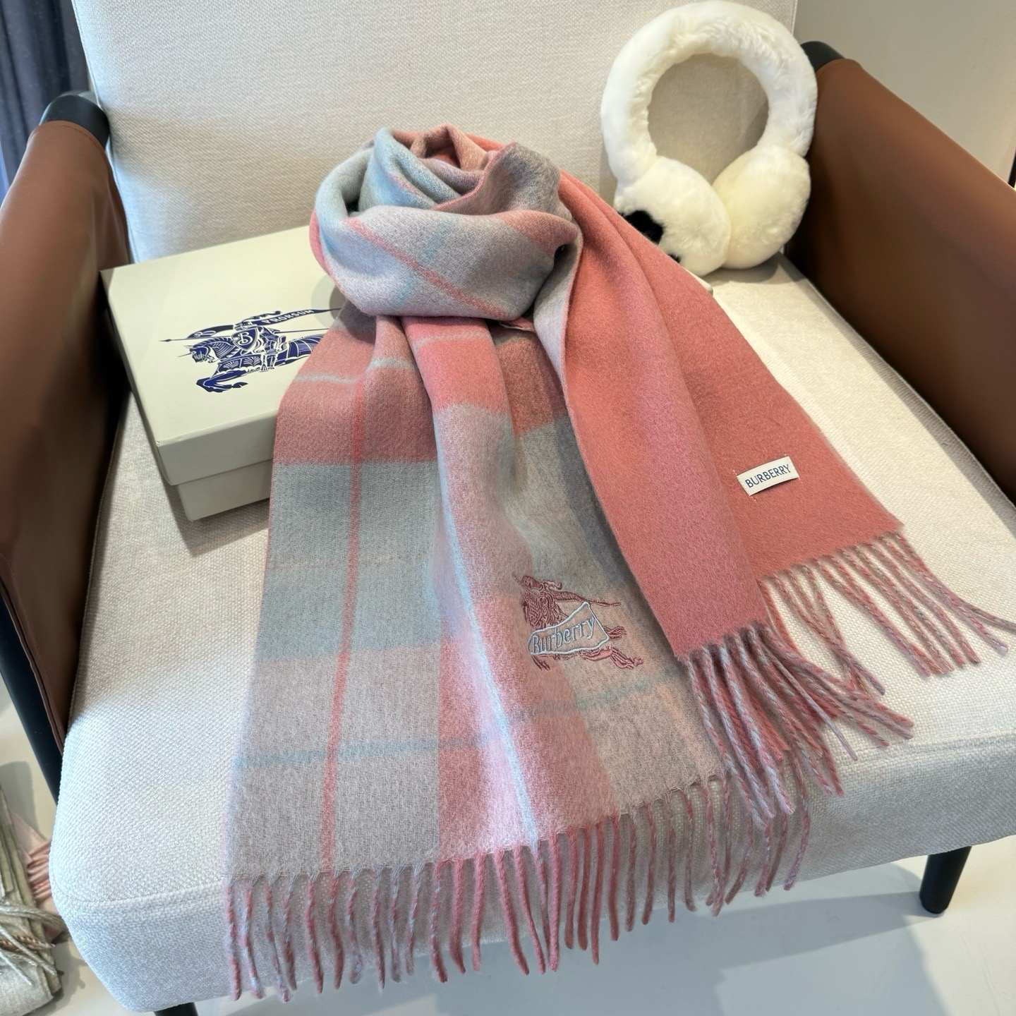 Cheap Burberry Cashmere Scarf in 222196, $55 USD- [IB222196] - Replica Burberry Cashmere Scarf