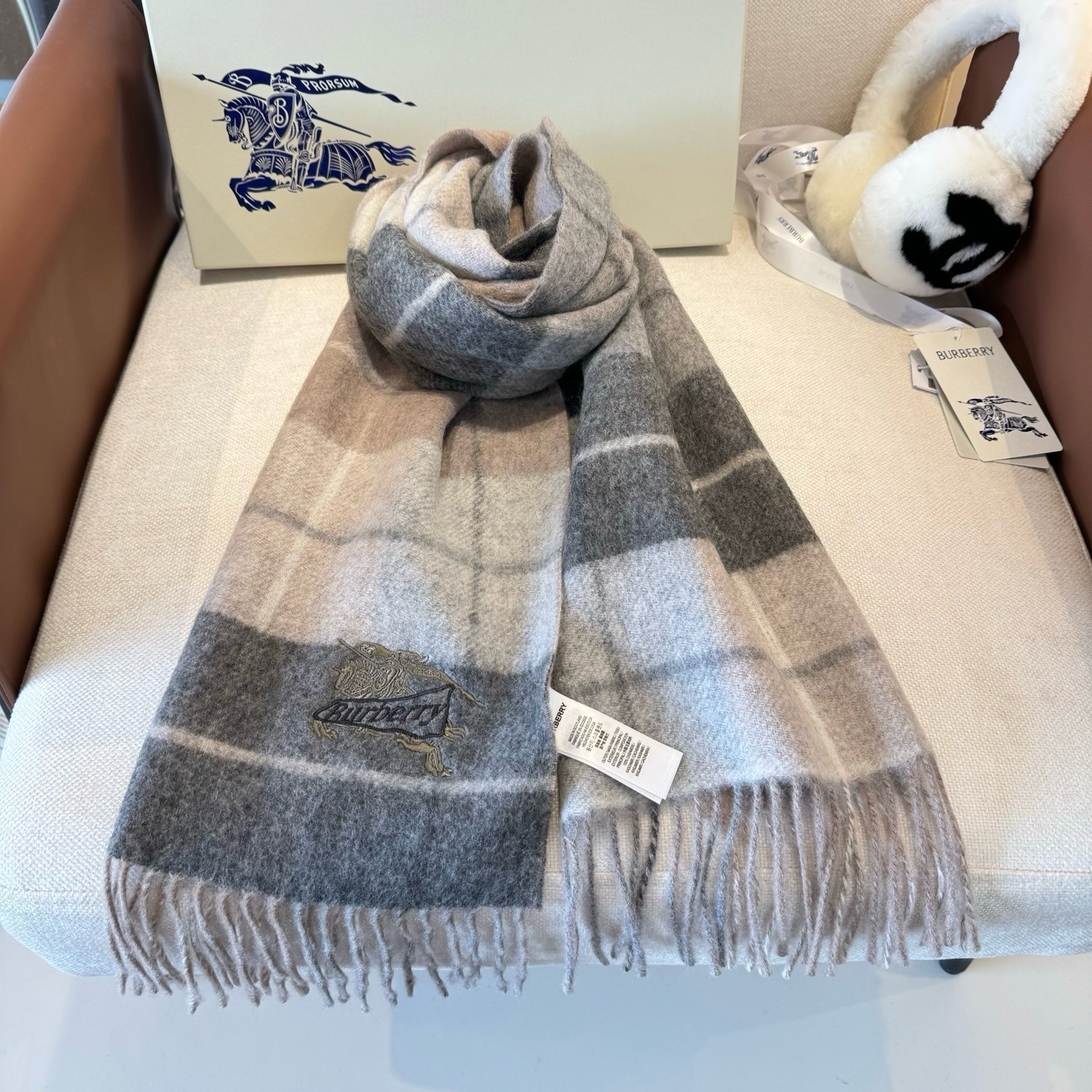 Cheap Burberry Cashmere Scarf in 222197, $55 USD- [IB222197] - Replica Burberry Cashmere Scarf