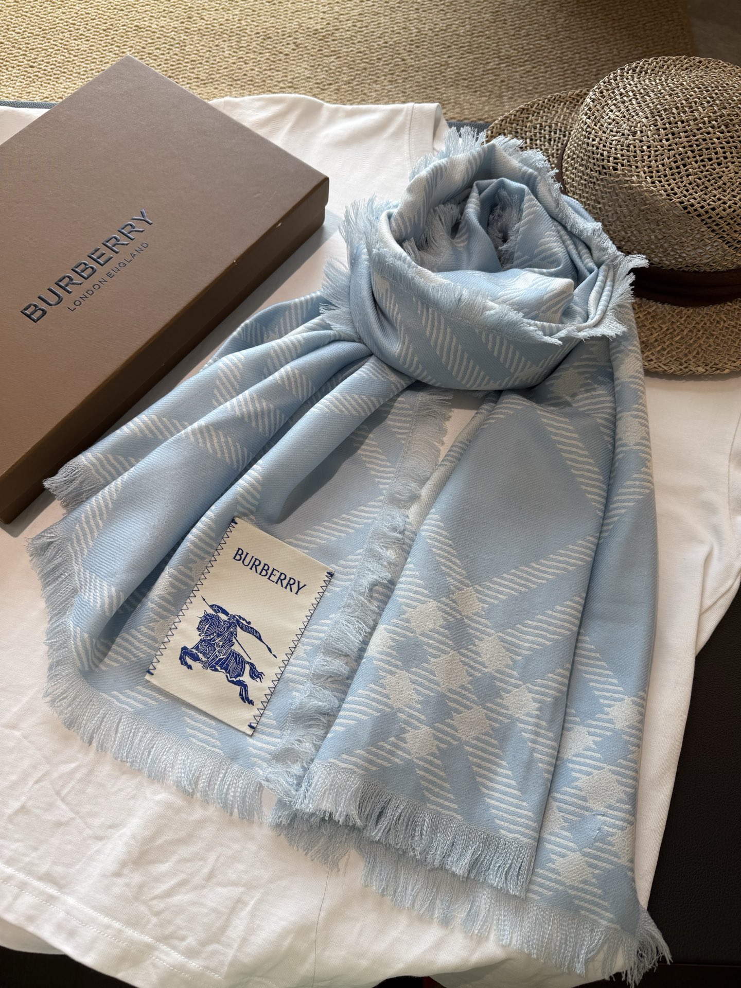 Cheap Burberry Cashmere Scarf in 222201, $55 USD- [IB222201] - Replica Burberry Cashmere Scarf
