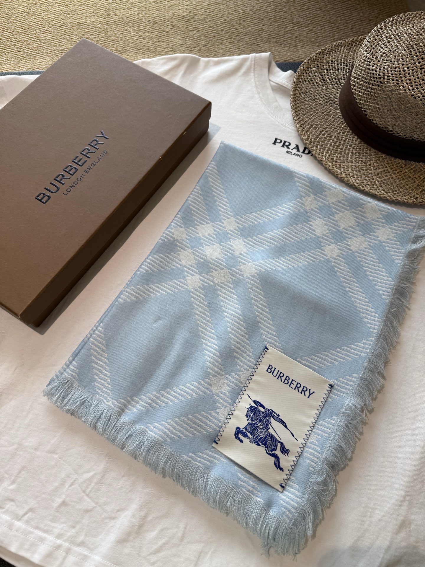 Cheap Burberry Cashmere Scarf in 222201, $55 USD- [IB222201] - Replica Burberry Cashmere Scarf