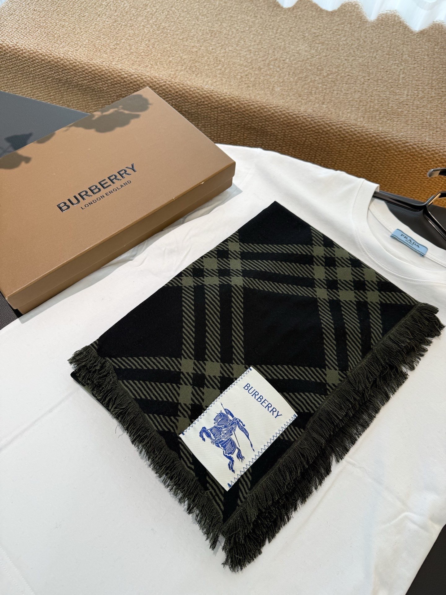 Cheap Burberry Cashmere Scarf in 222202, $55 USD- [IB222202] - Replica Burberry Cashmere Scarf