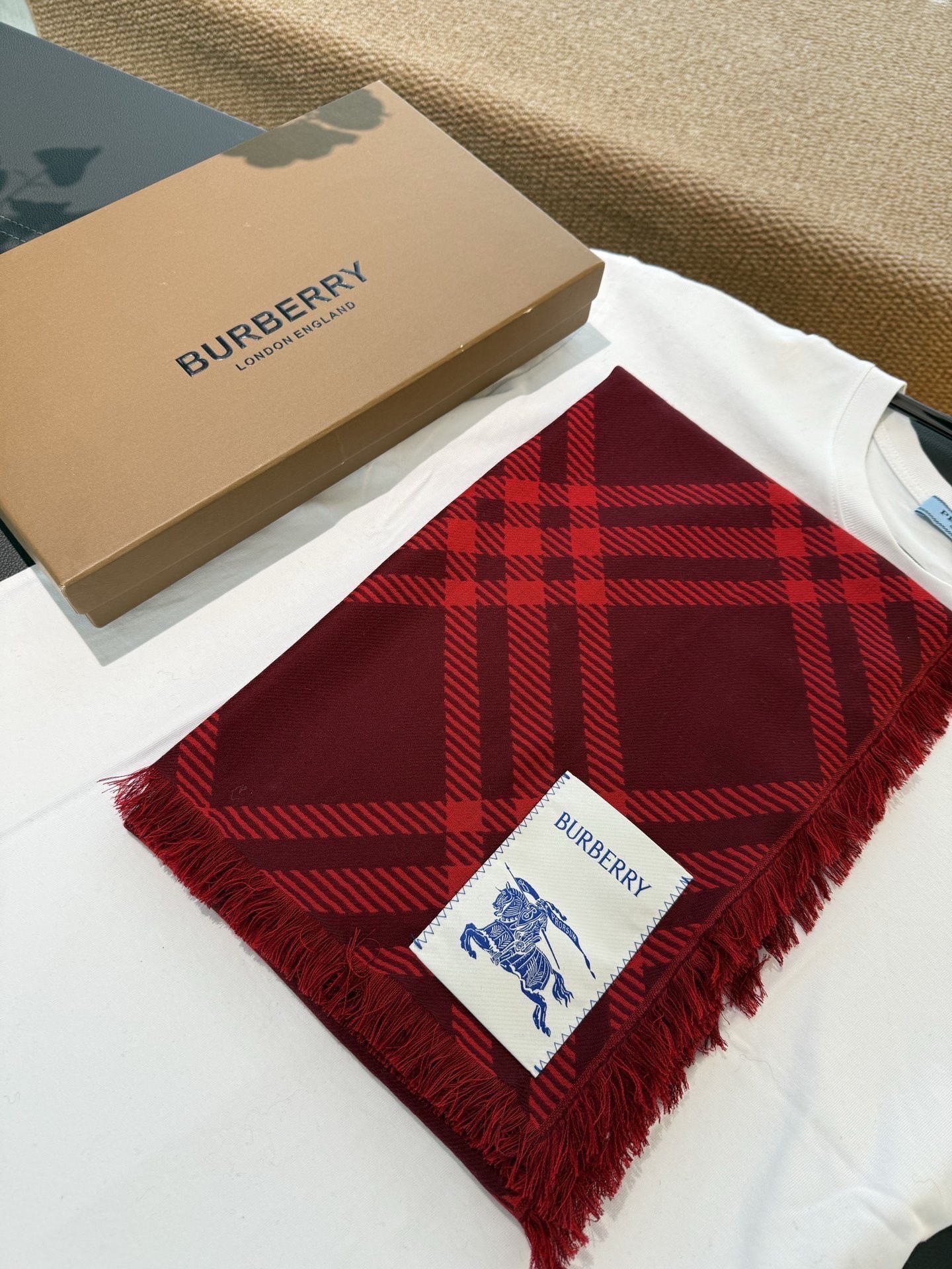 Cheap Burberry Cashmere Scarf in 222205, $55 USD- [IB222205] - Replica Burberry Cashmere Scarf
