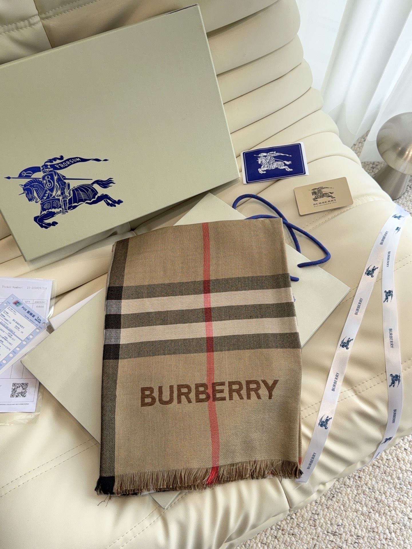 Cheap Burberry Cashmere Scarf in 222215, $55 USD- [IB222215] - Replica Burberry Cashmere Scarf