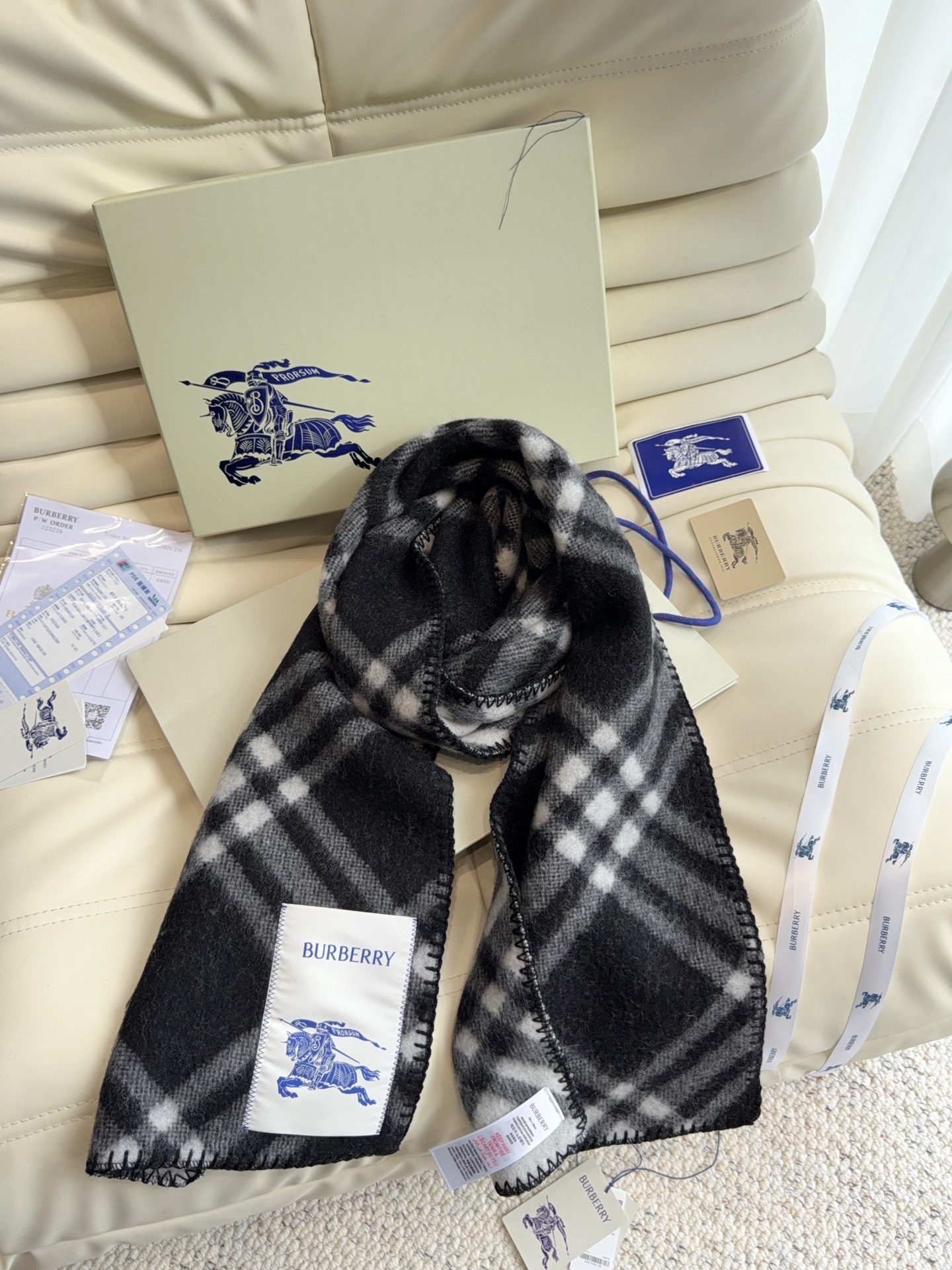 Cheap Burberry Cashmere Scarf in 222219, $55 USD- [IB222219] - Replica Burberry Cashmere Scarf