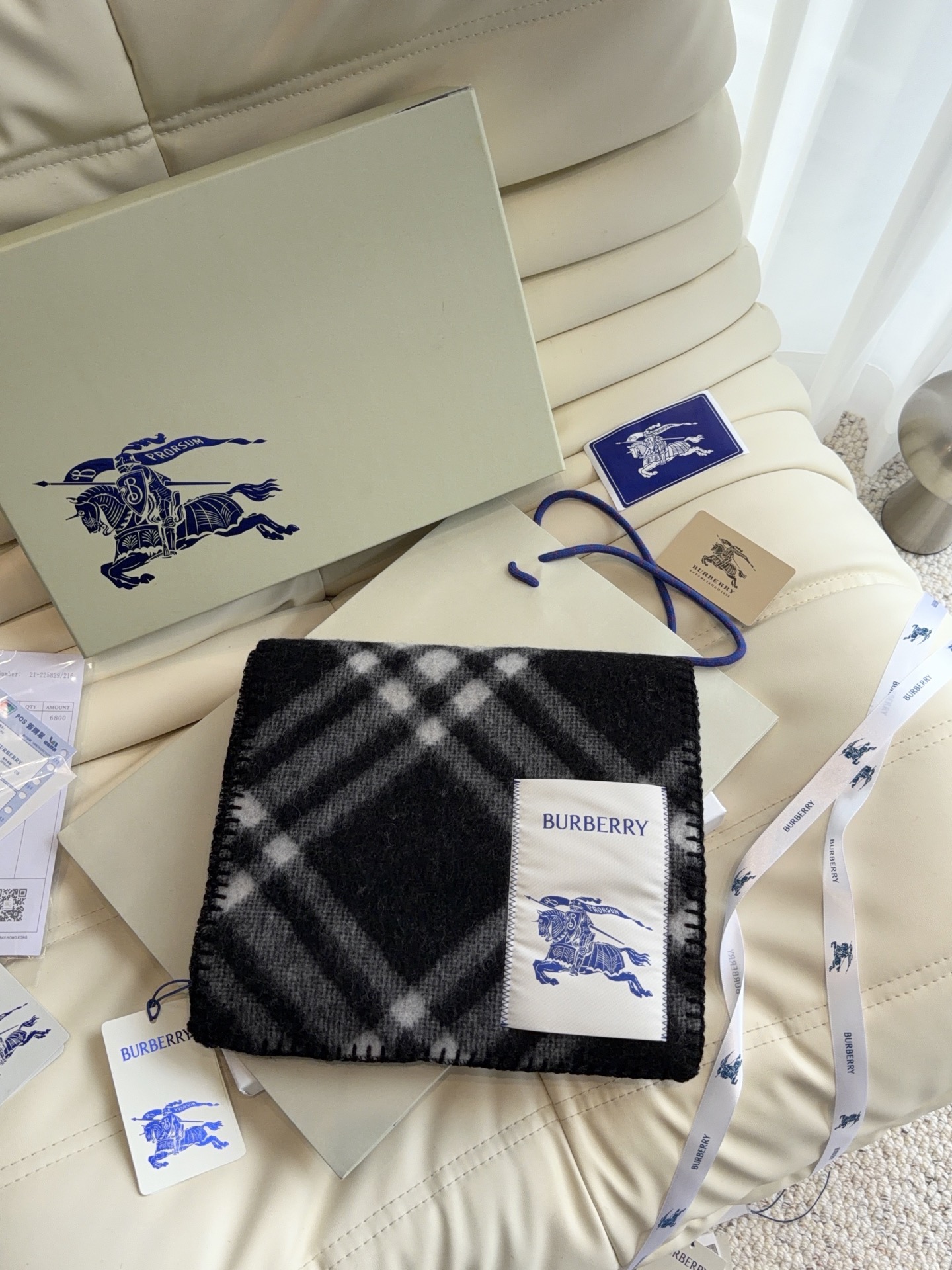 Cheap Burberry Cashmere Scarf in 222219, $55 USD- [IB222219] - Replica Burberry Cashmere Scarf