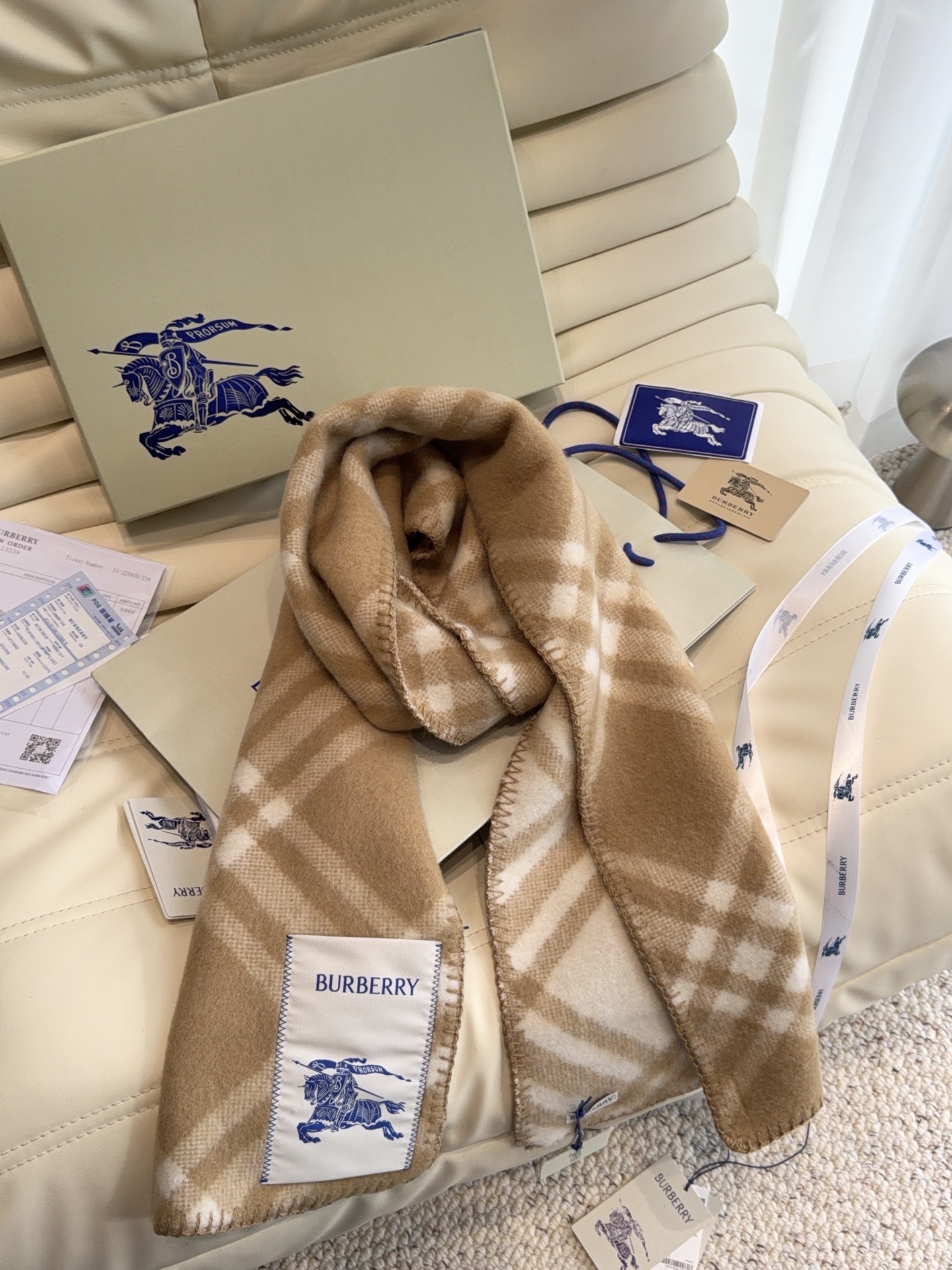 Cheap Burberry Cashmere Scarf in 222220, $55 USD- [IB222220] - Replica Burberry Cashmere Scarf