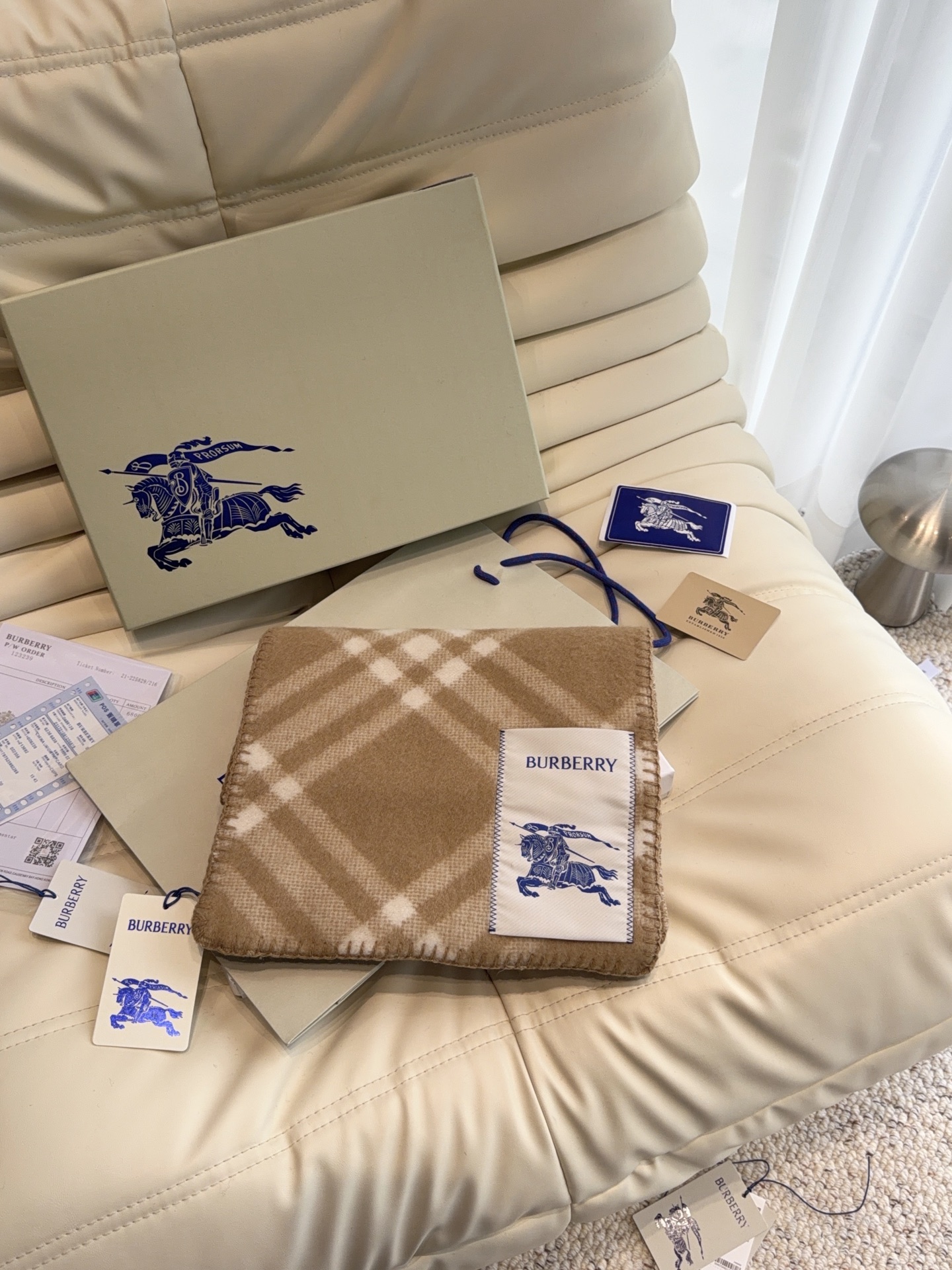 Cheap Burberry Cashmere Scarf in 222220, $55 USD- [IB222220] - Replica Burberry Cashmere Scarf