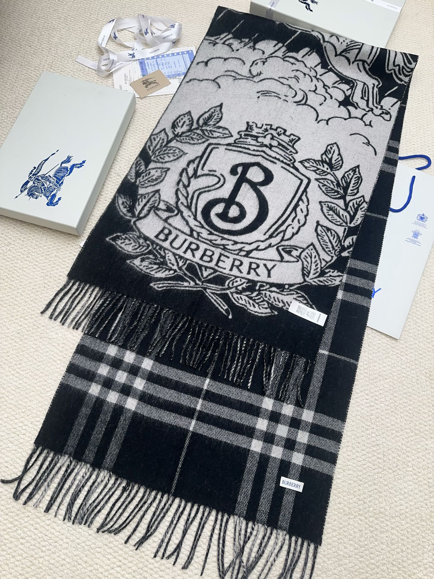 Cheap Burberry Cashmere Scarf in 222223, $55 USD- [IB222223] - Replica Burberry Cashmere Scarf