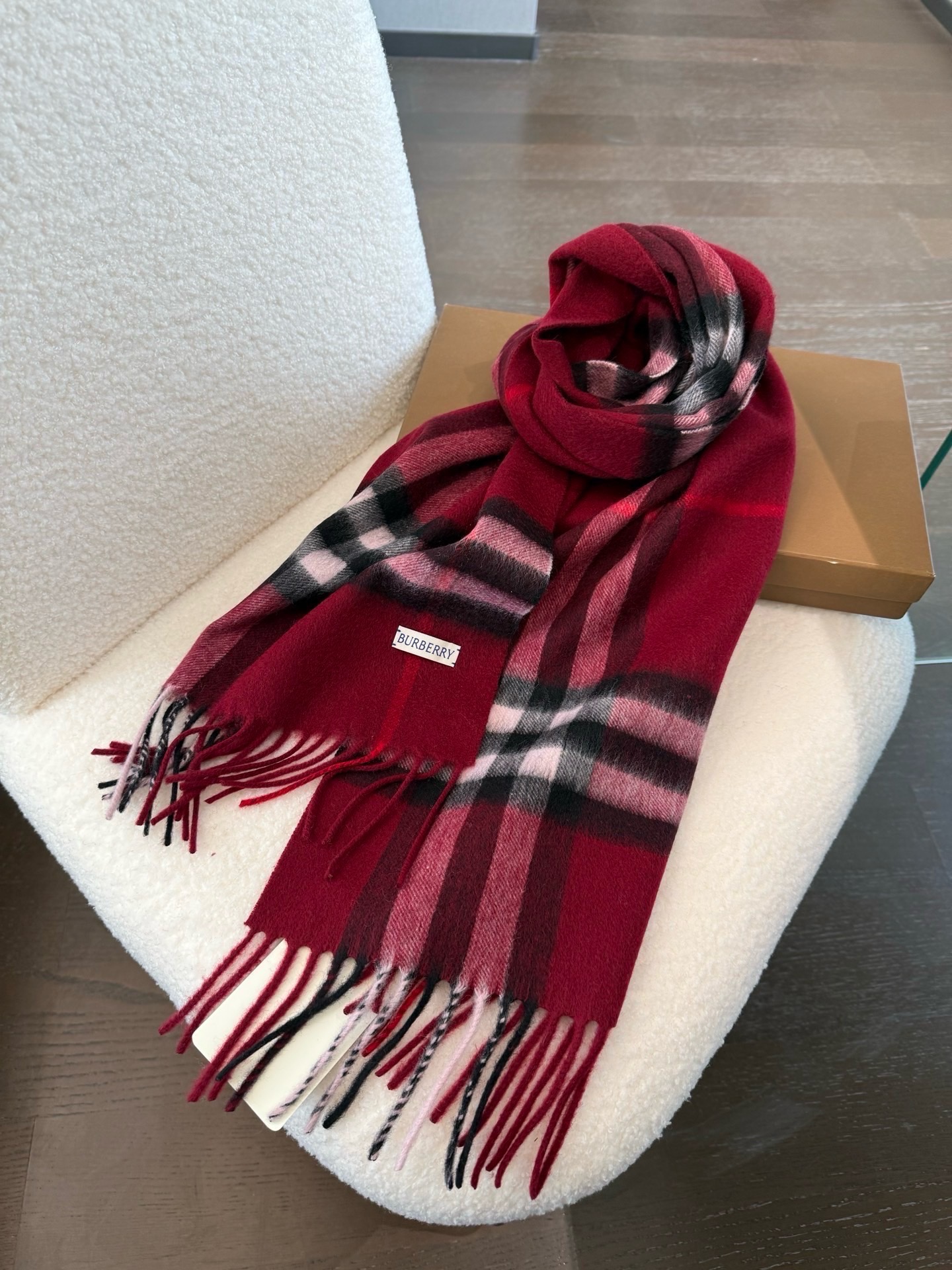 Cheap Burberry Cashmere Scarf in 222233, $55 USD- [IB222233] - Replica Burberry Cashmere Scarf