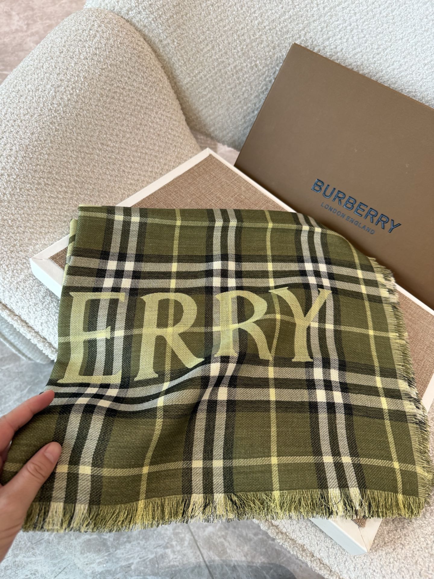 Cheap Burberry Cashmere Scarf in 222239, $55 USD- [IB222239] - Replica Burberry Cashmere Scarf