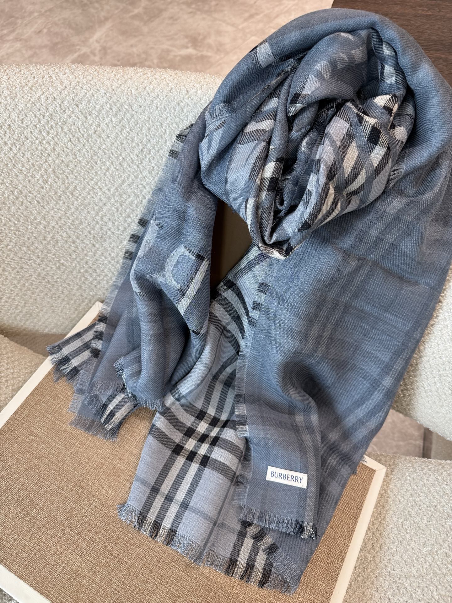 Cheap Burberry Cashmere Scarf in 222241, $55 USD- [IB222241] - Replica Burberry Cashmere Scarf